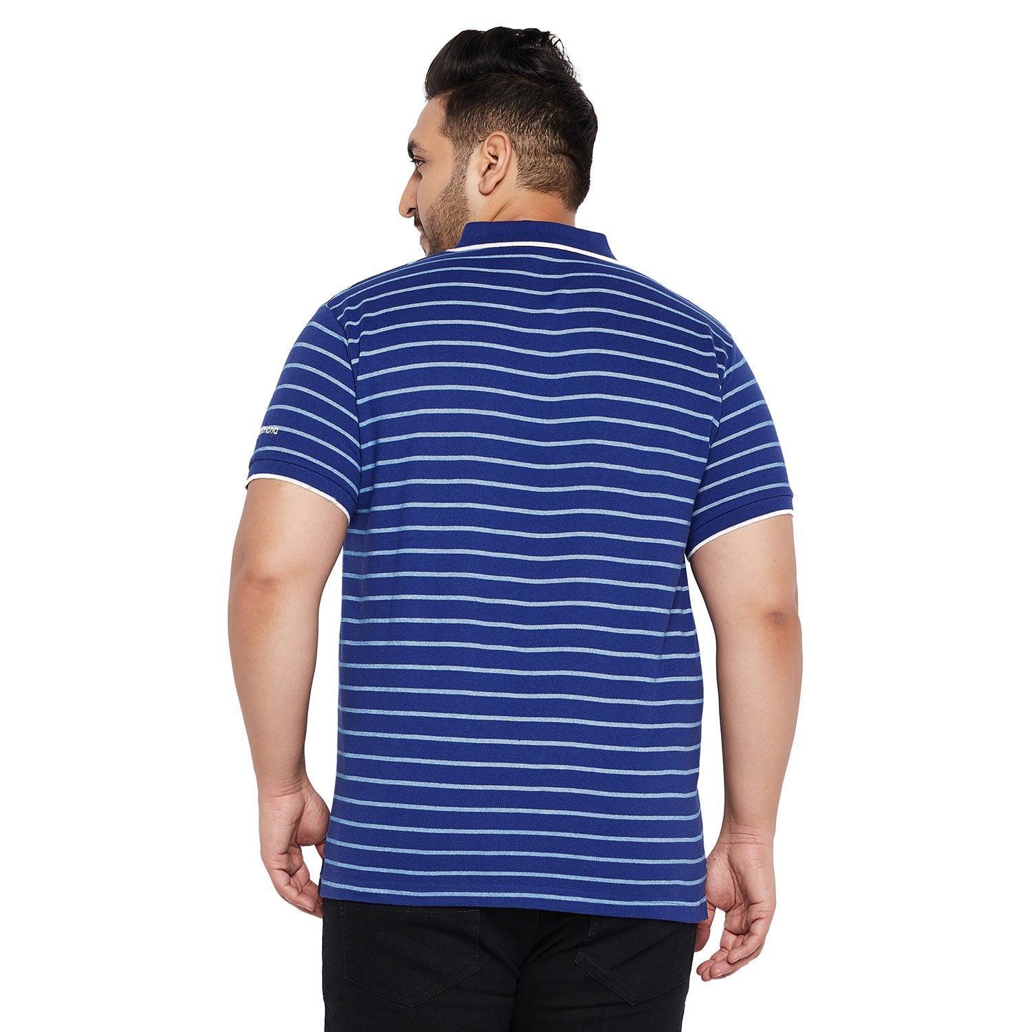 Men Plus Size Clovis Stripped Polo Tshirt - Image 5