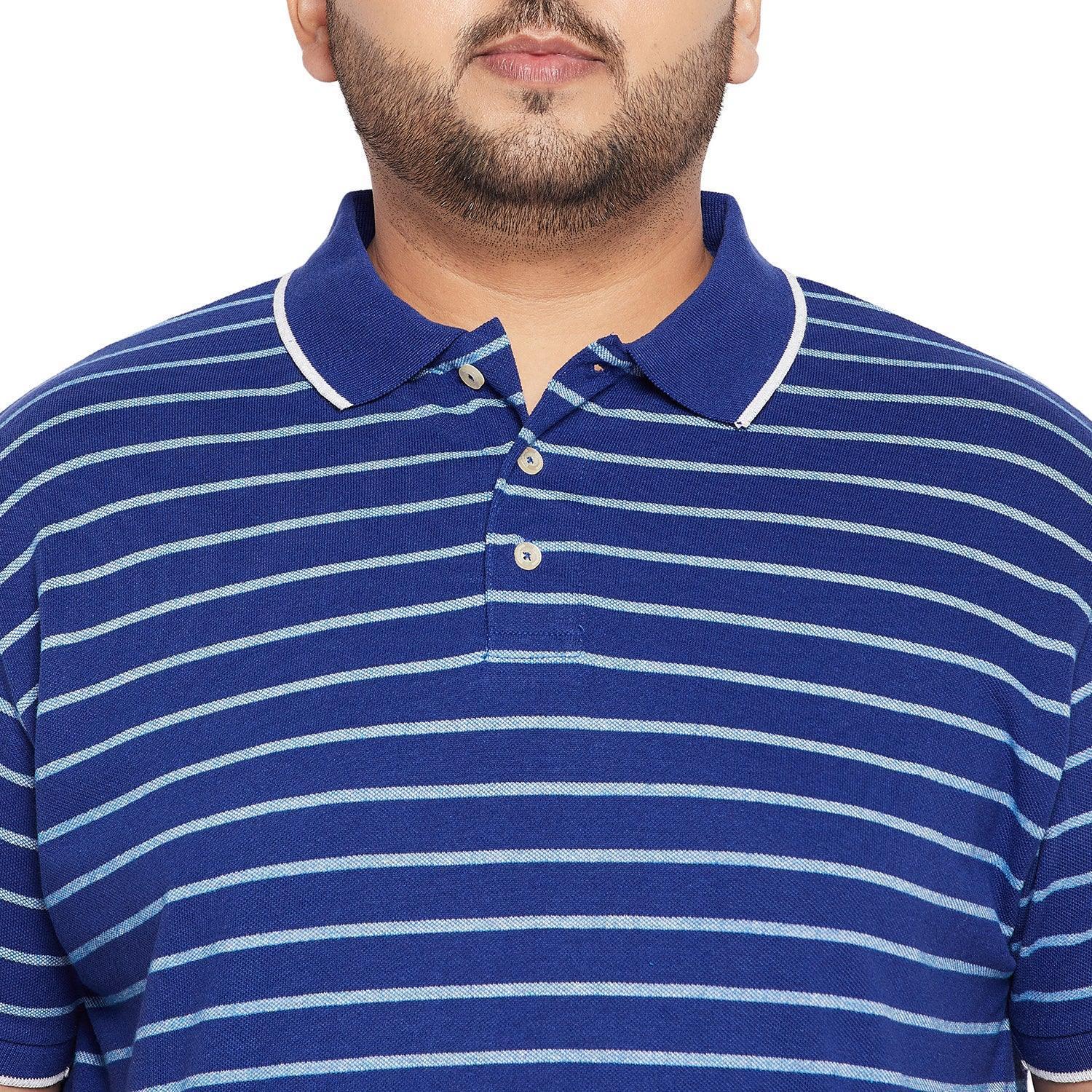 Men Plus Size Clovis Stripped Polo Tshirt - Image 6