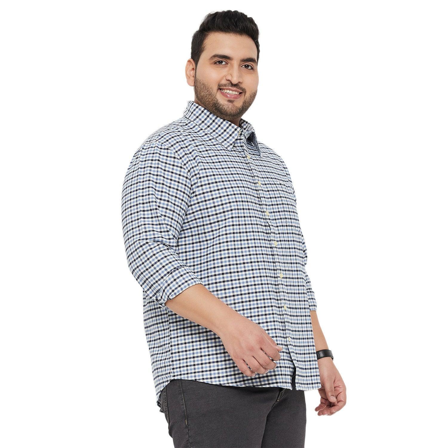 Men Plus Size Coast Check Shirt - Image 4