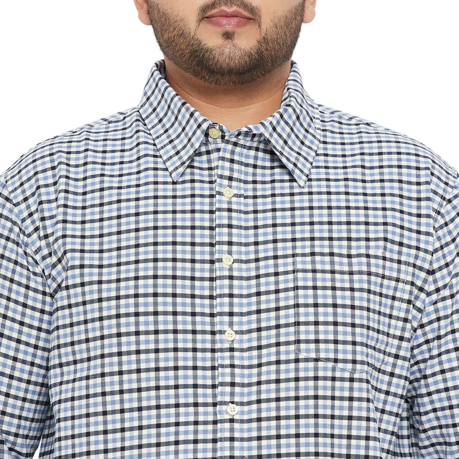 Men Plus Size Coast Check Shirt - Image 6
