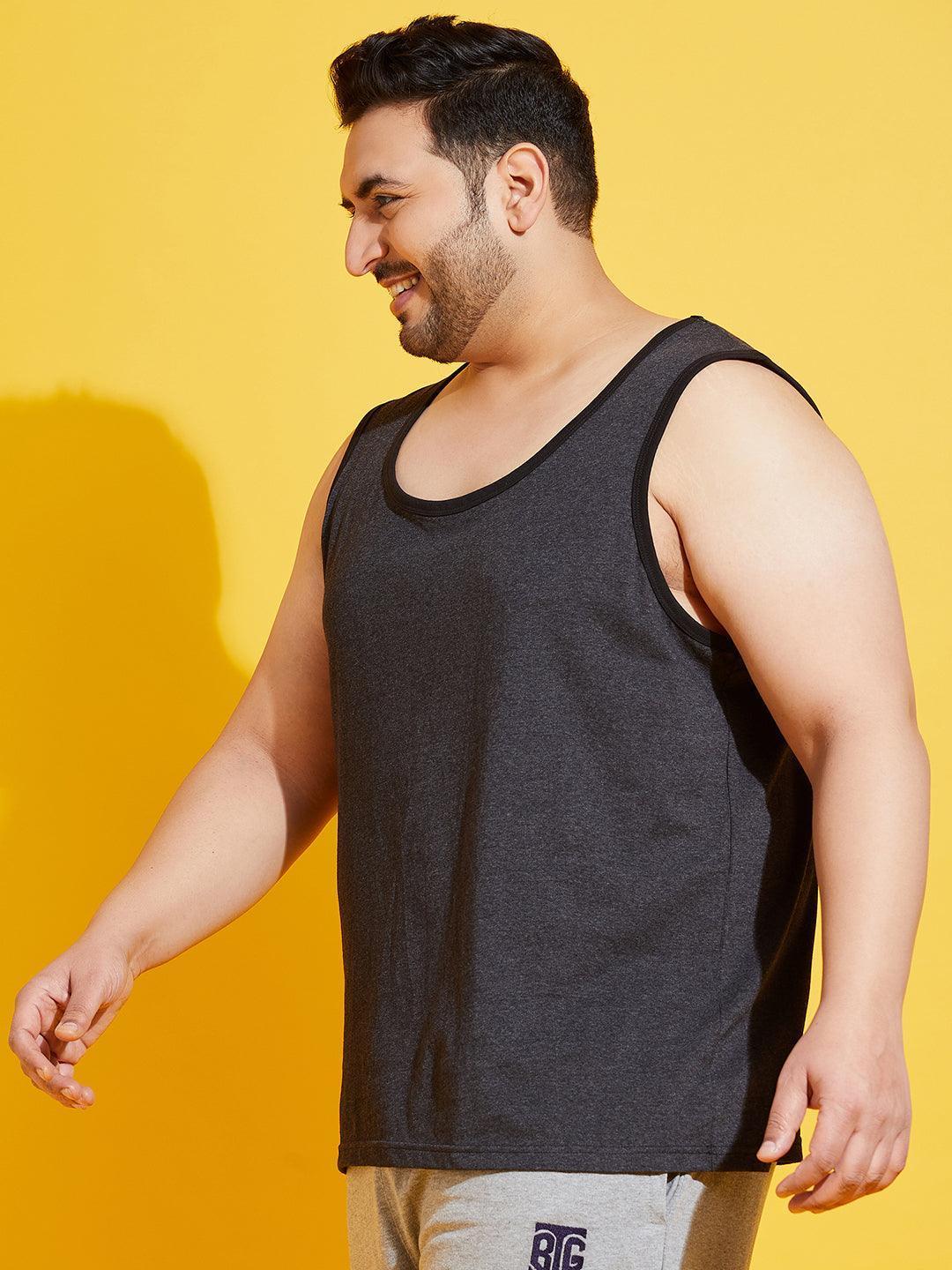 Men Plus Size Coca-10 Solid Vest - Image 3