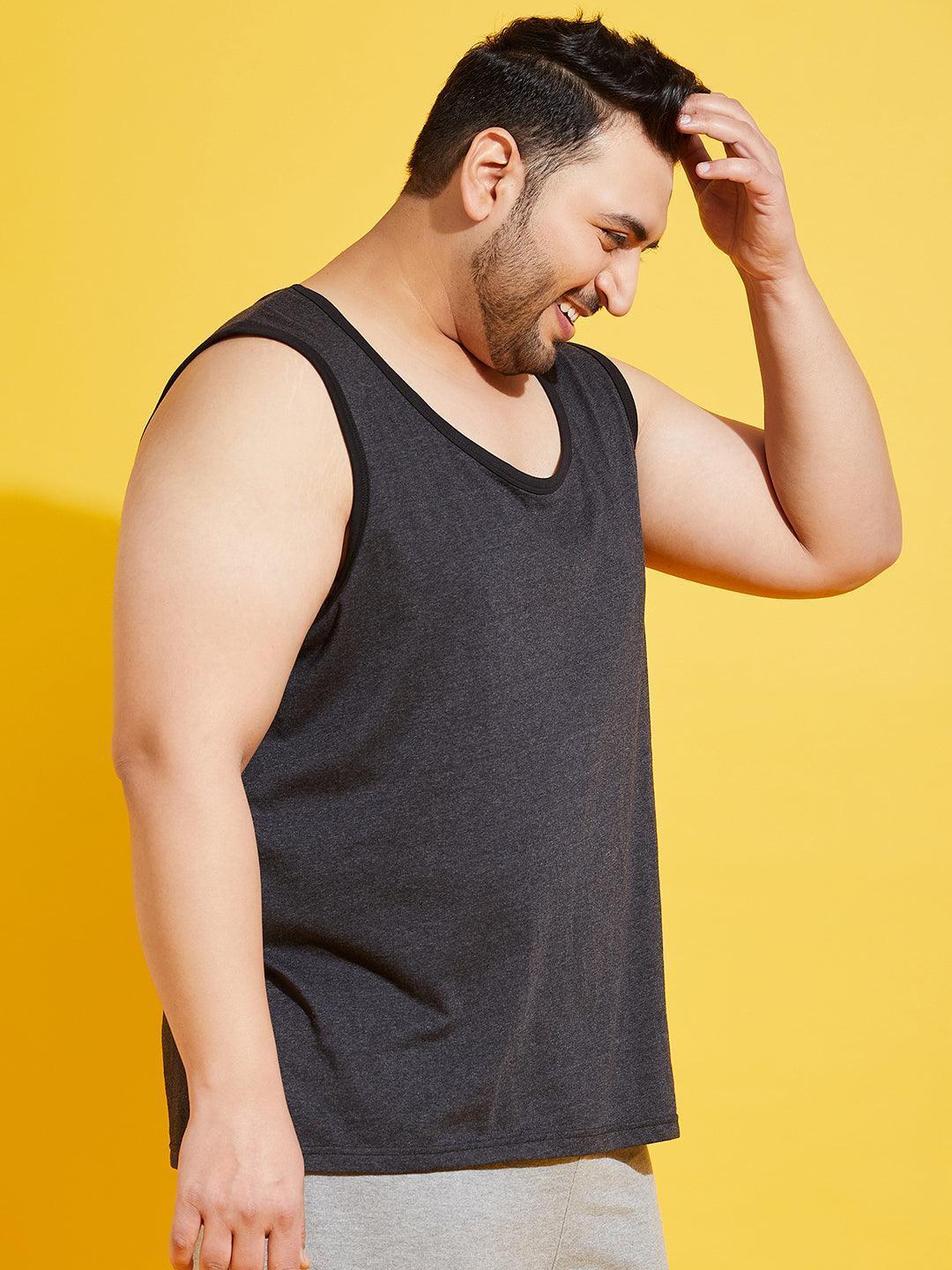 Men Plus Size Coca-10 Solid Vest - Image 4