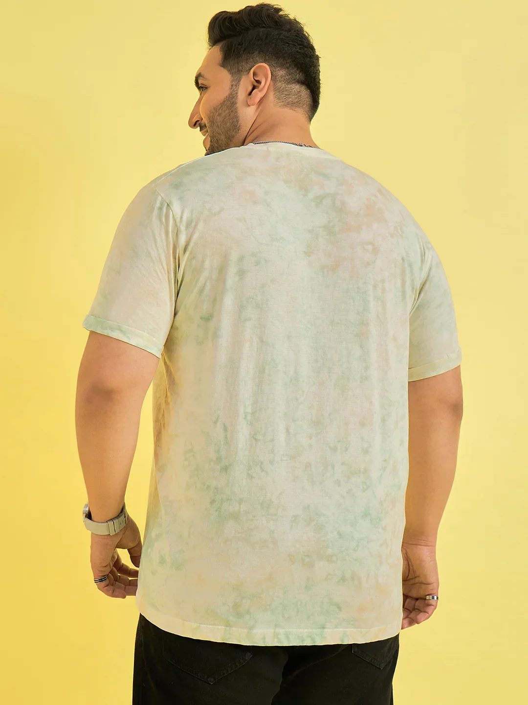 Men Plus Size Cognate Multicolor Printed Round Neck Tshirt - Image 5