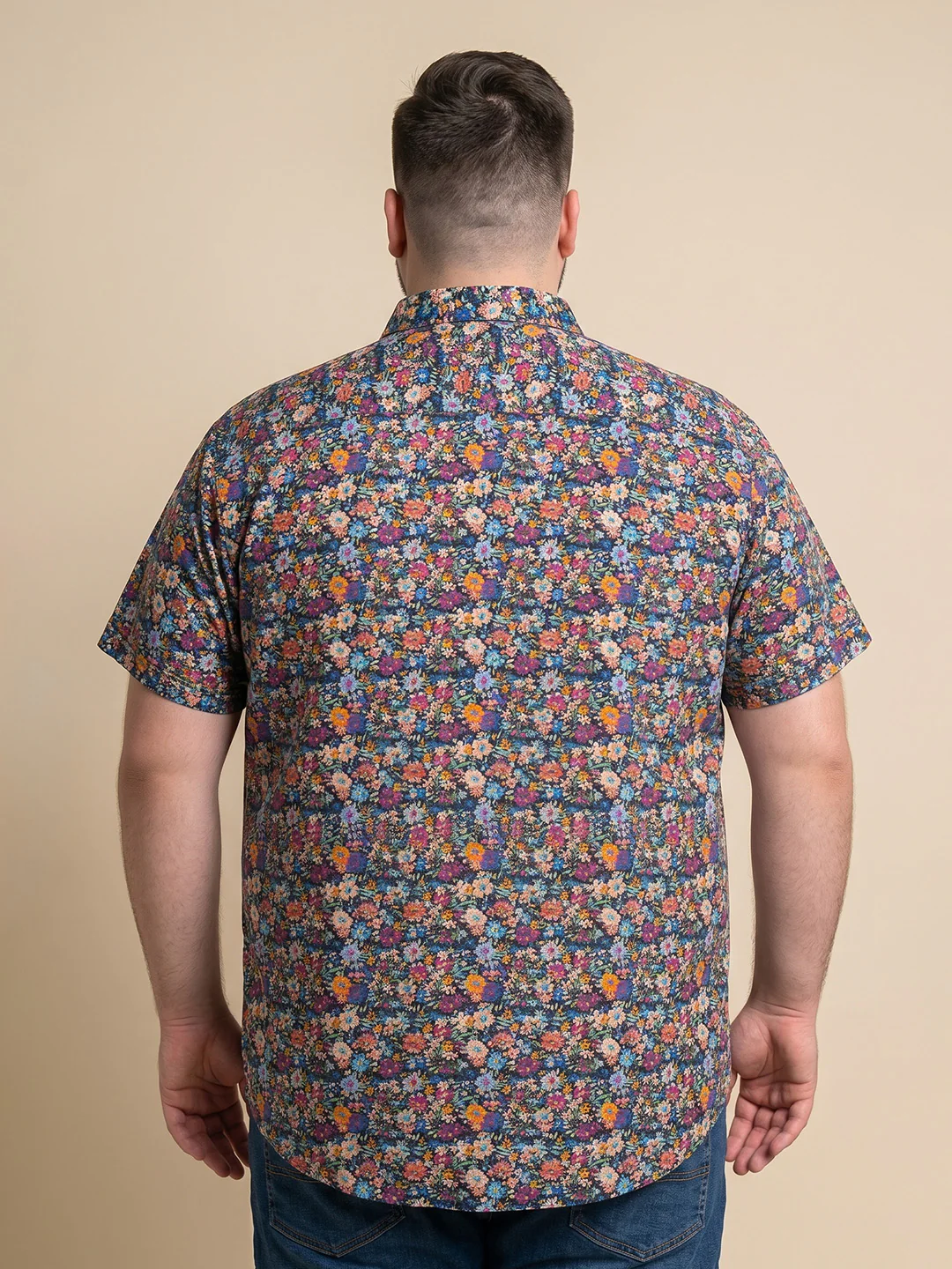 Men Plus Size Colorra Multi Printed Shirts - Image 3