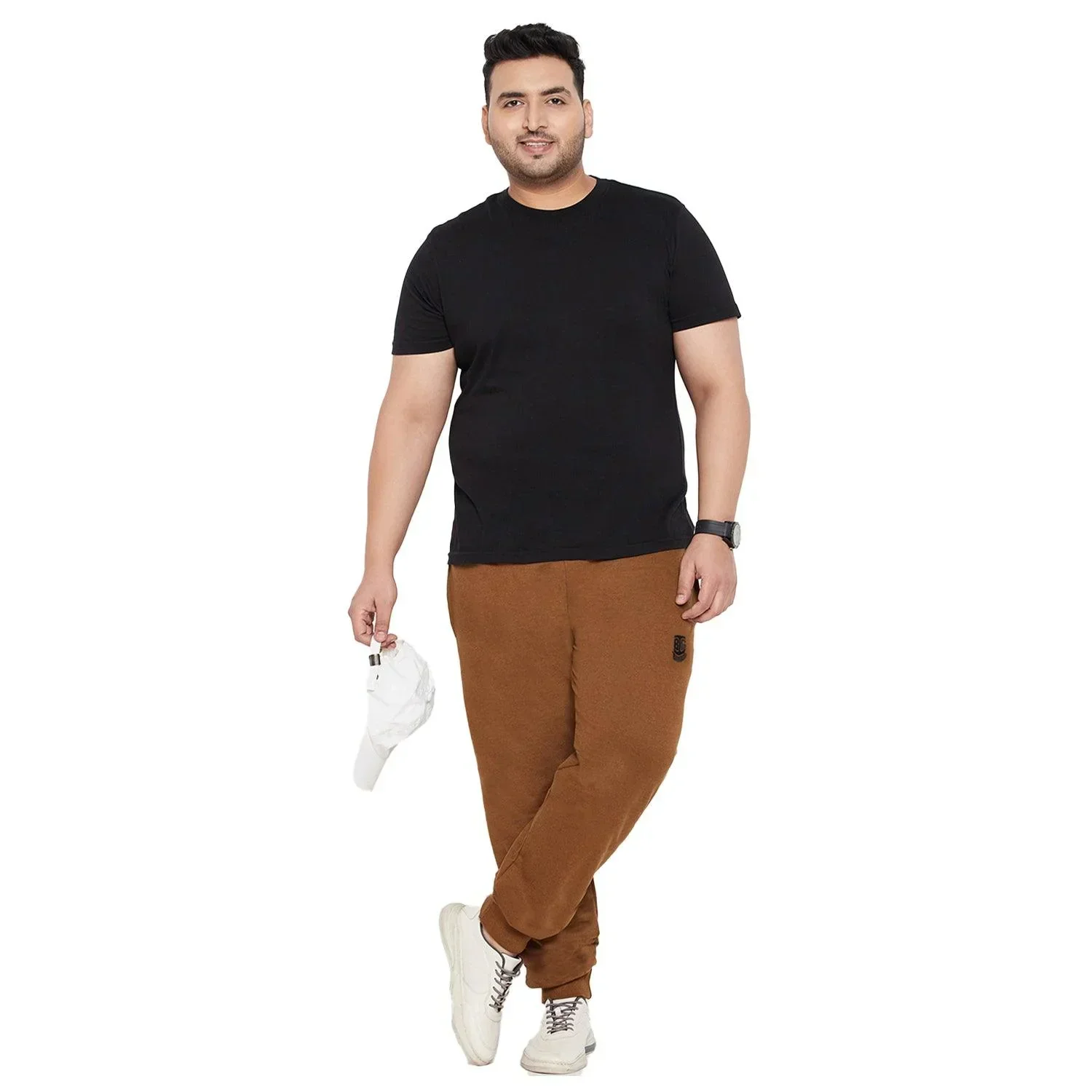 Men Plus Size Cone Solid Trackpant - Image 2
