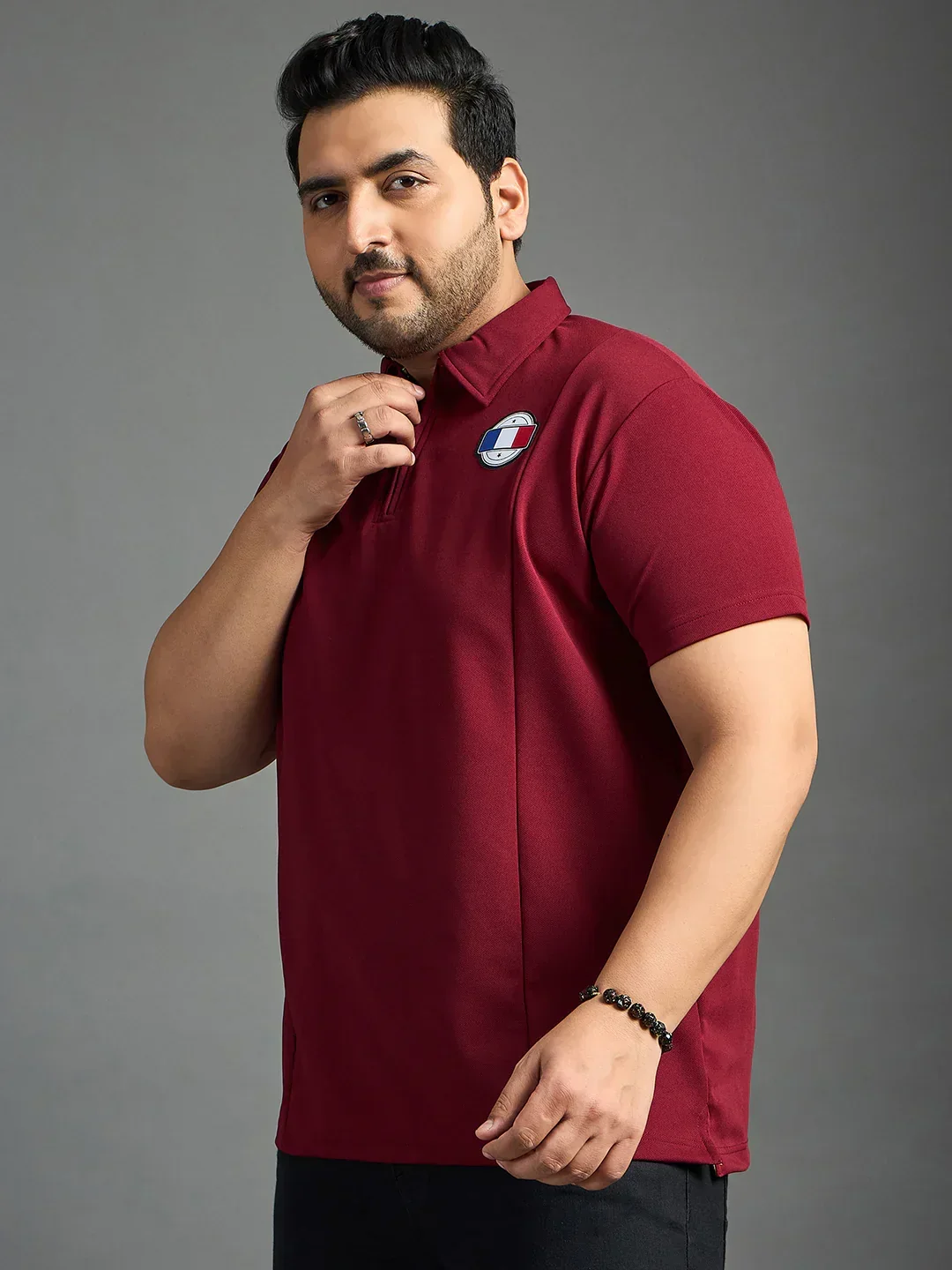 Men Plus Size Cords Solid Polo Tshirt - Image 4