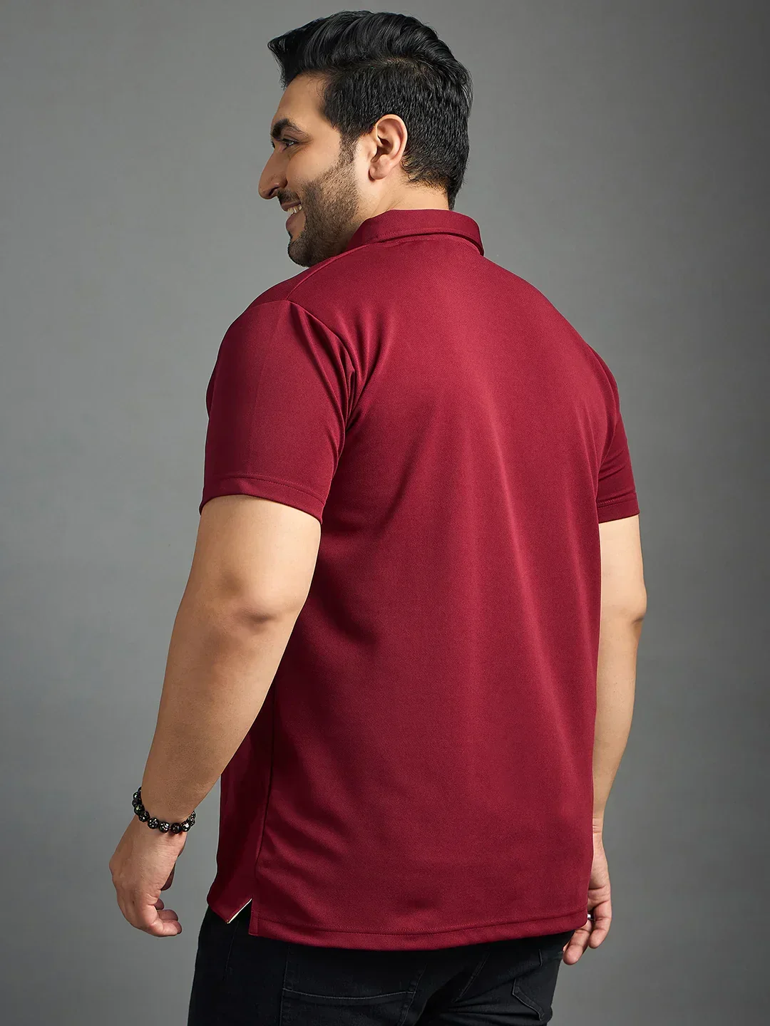Men Plus Size Cords Solid Polo Tshirt - Image 6