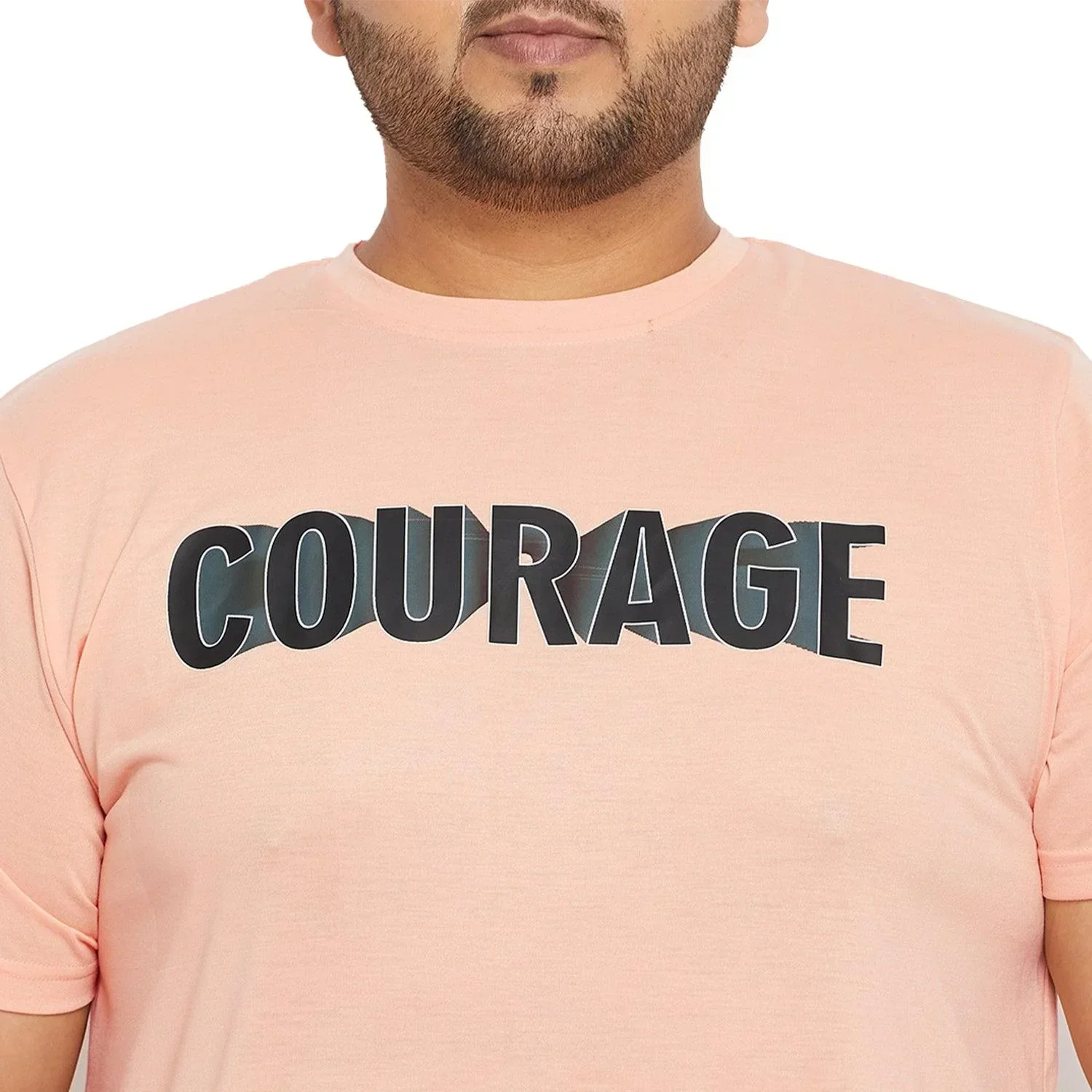 Men Plus Size Corid Printed Round Neck Tshirt - Image 6