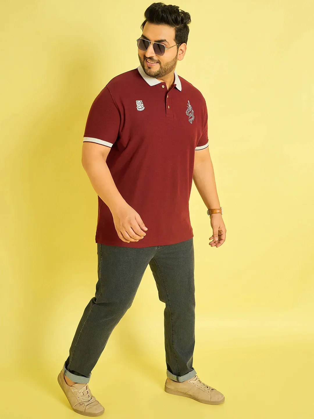 Men Plus Size Coroico Solid Polo Tshirt - Image 2