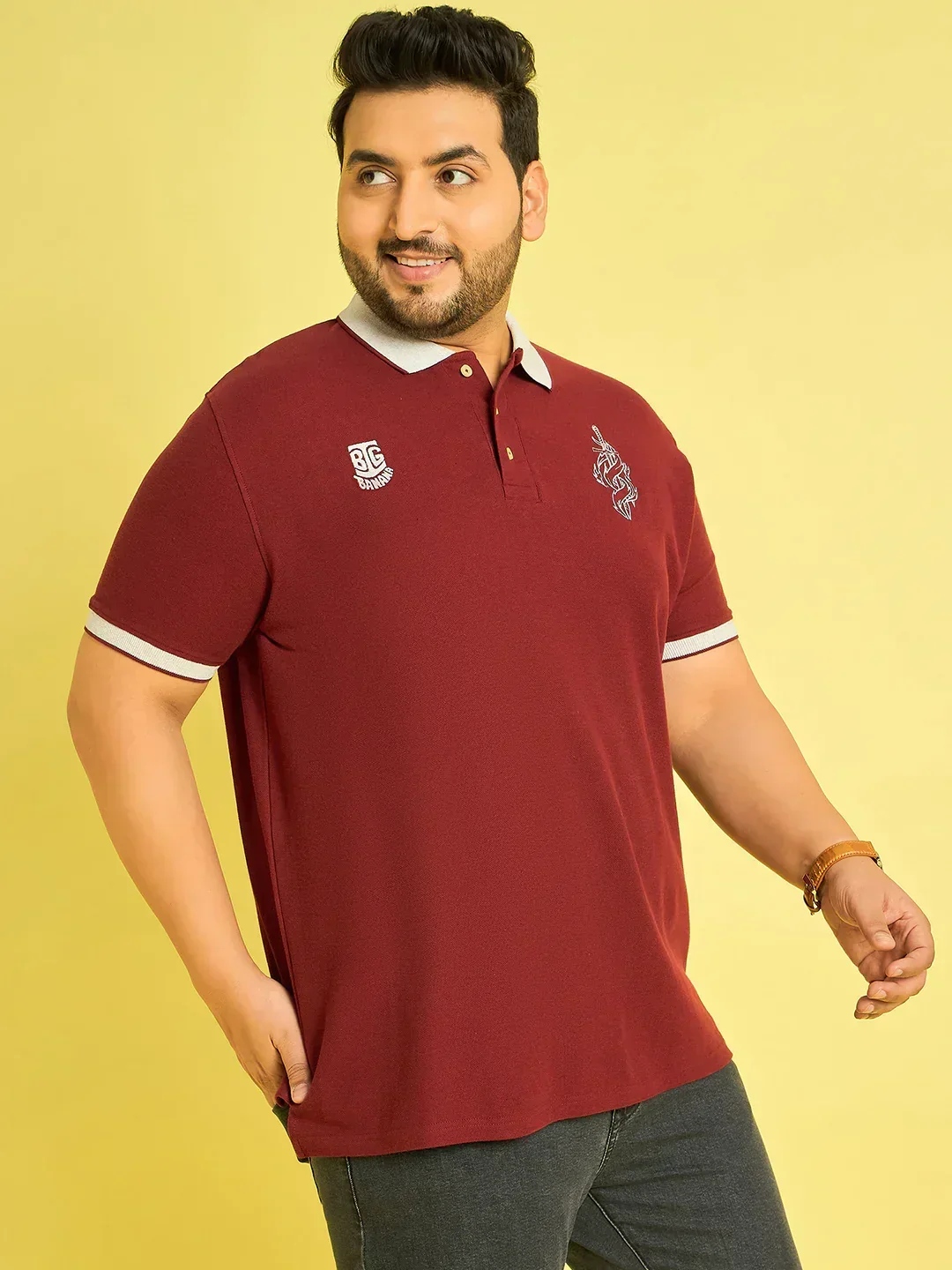 Men Plus Size Coroico Solid Polo Tshirt - Image 4
