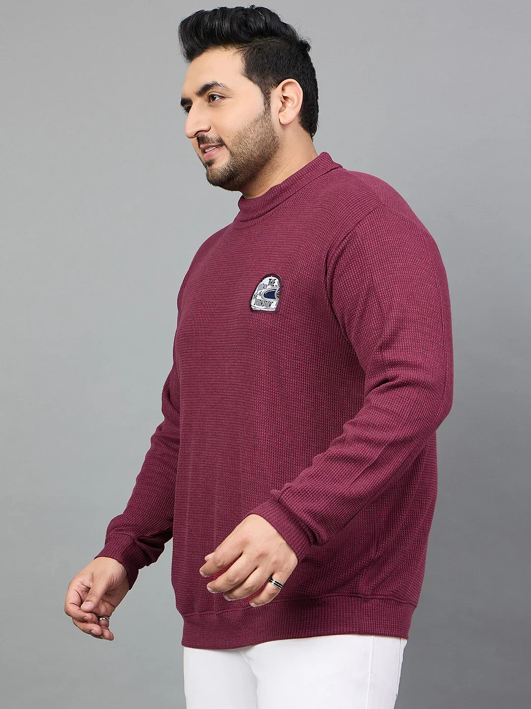 Men Plus Size Costa Solid Sweater - Image 3