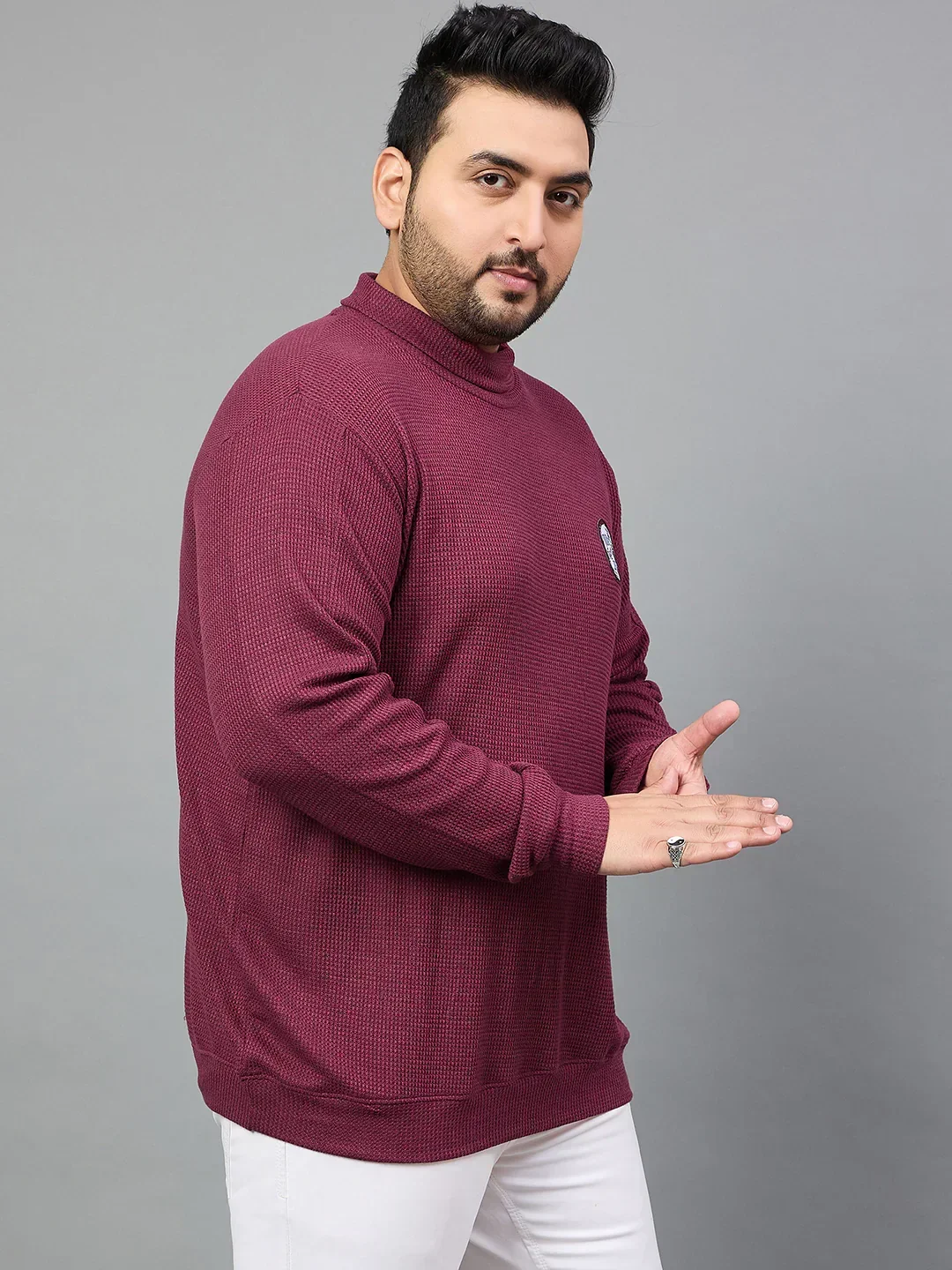 Men Plus Size Costa Solid Sweater - Image 4