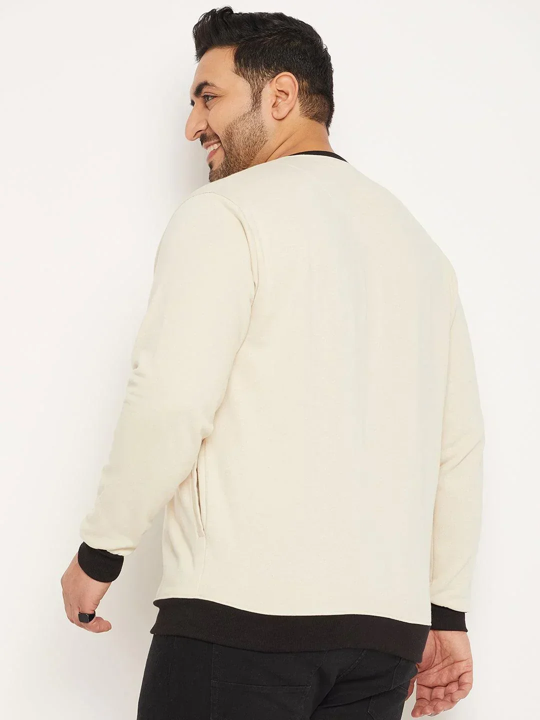 Men Plus Size Credit Solid Sweatshirt - Image 5