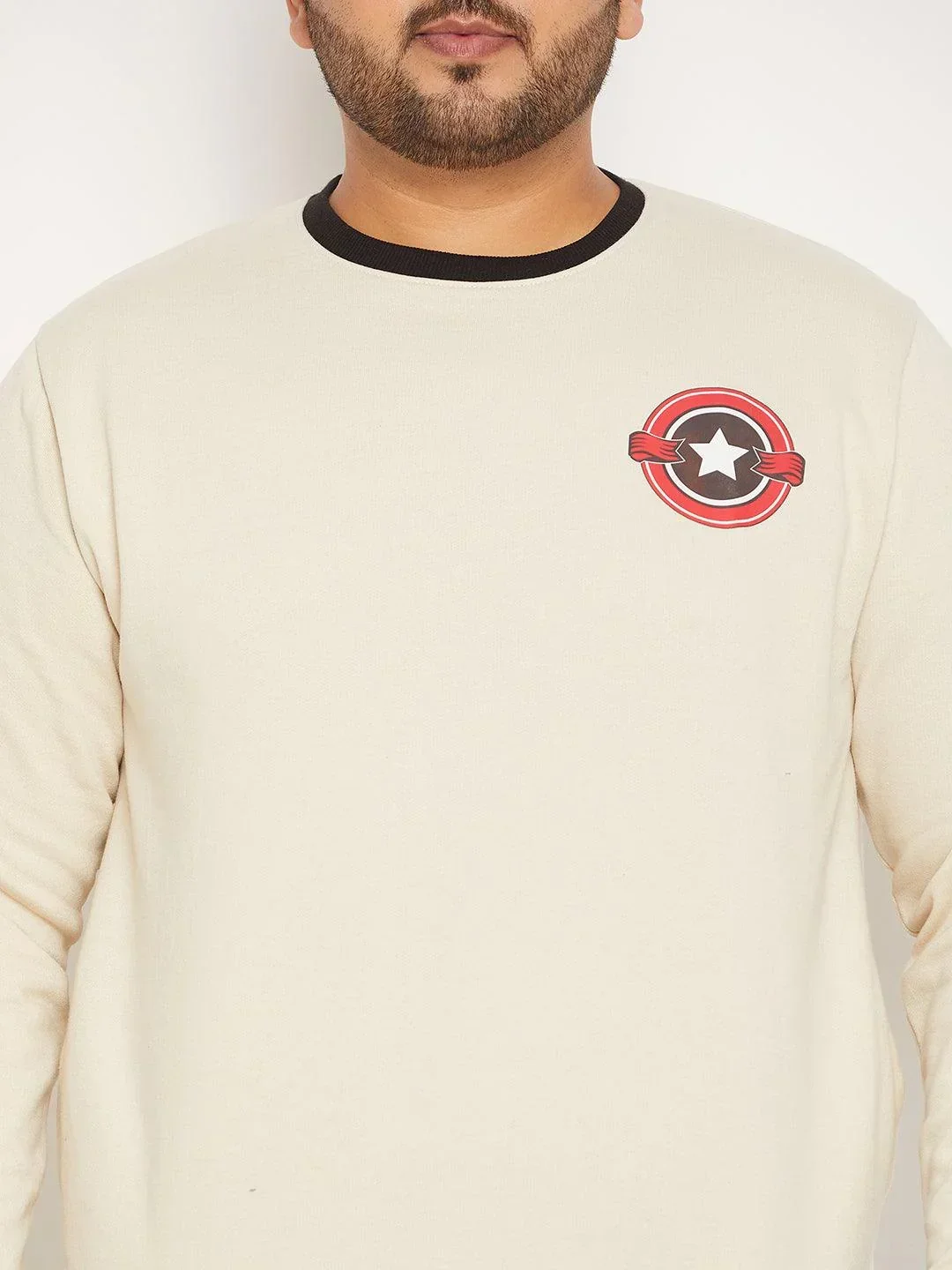 Men Plus Size Credit Solid Sweatshirt - Image 6