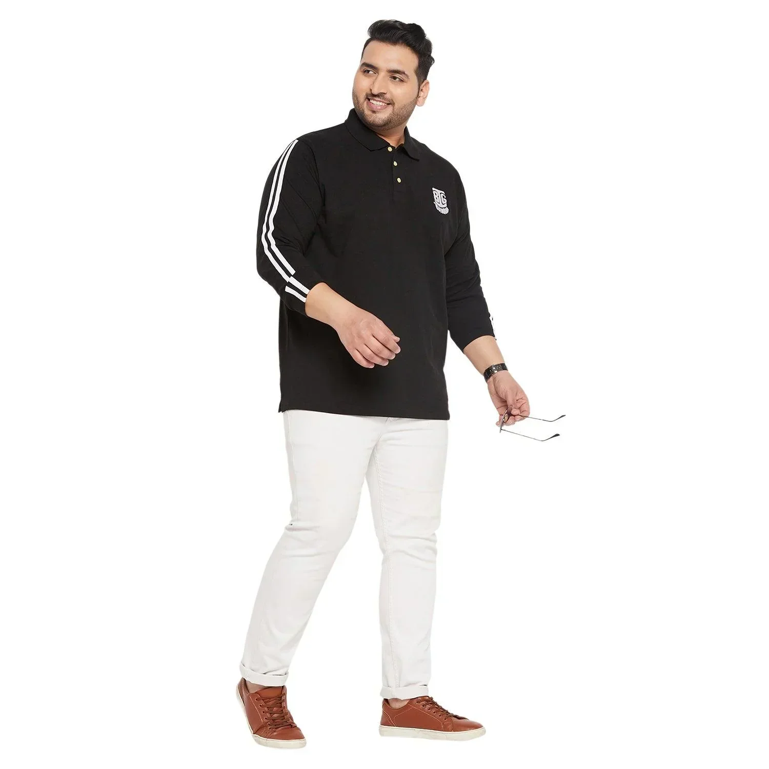 Men Plus Size Crewyard Solid Polo Tshirt - Image 2