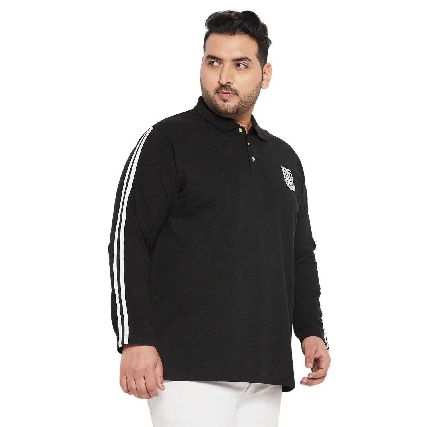 Men Plus Size Crewyard Solid Polo Tshirt - Image 4