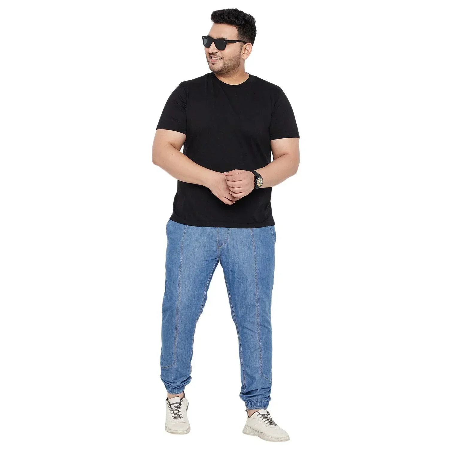 Men Plus Size Crimich Solid Trouser - Image 2