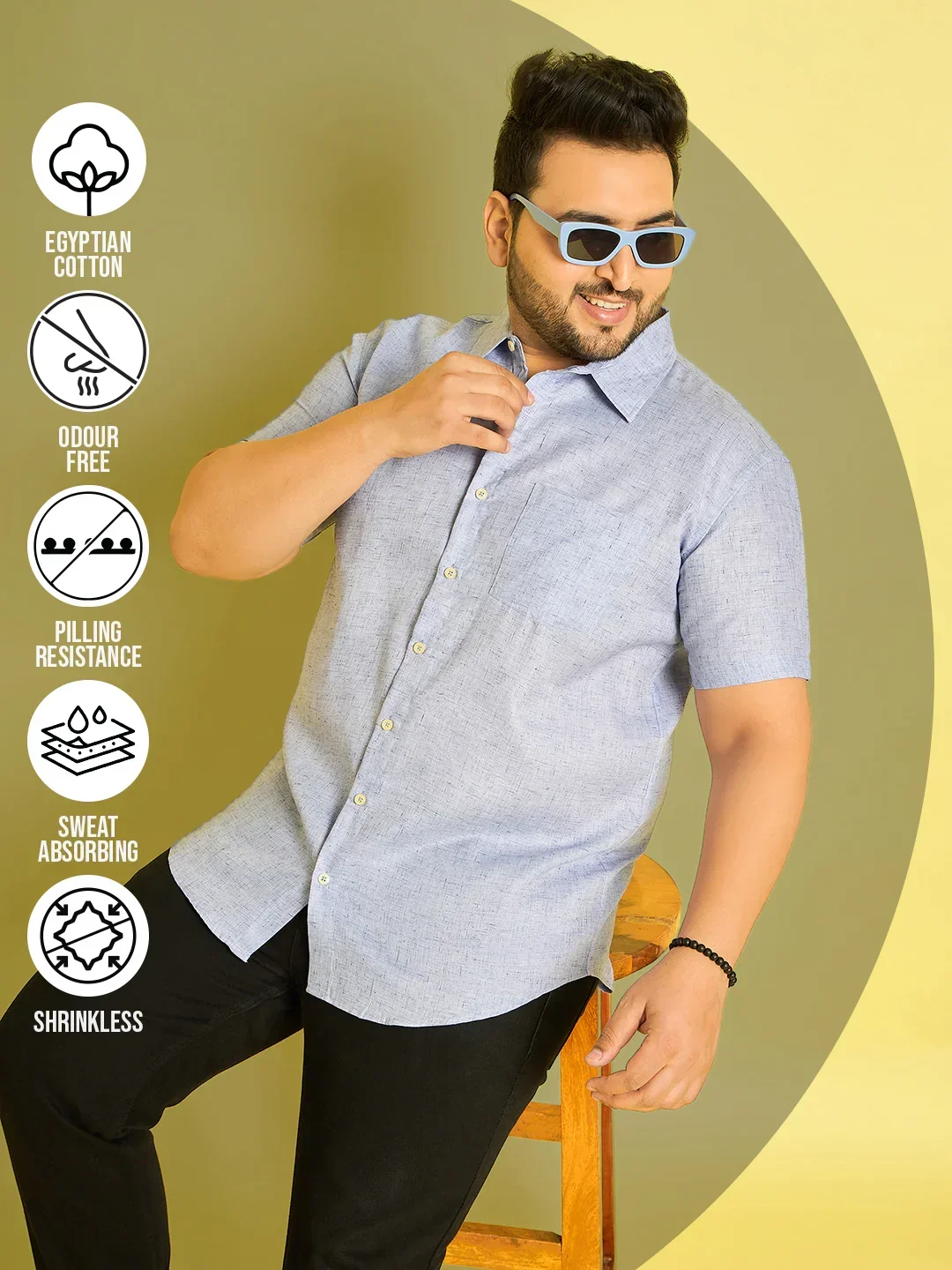 Men Plus Size Cruz Solid Shirt - Image 7