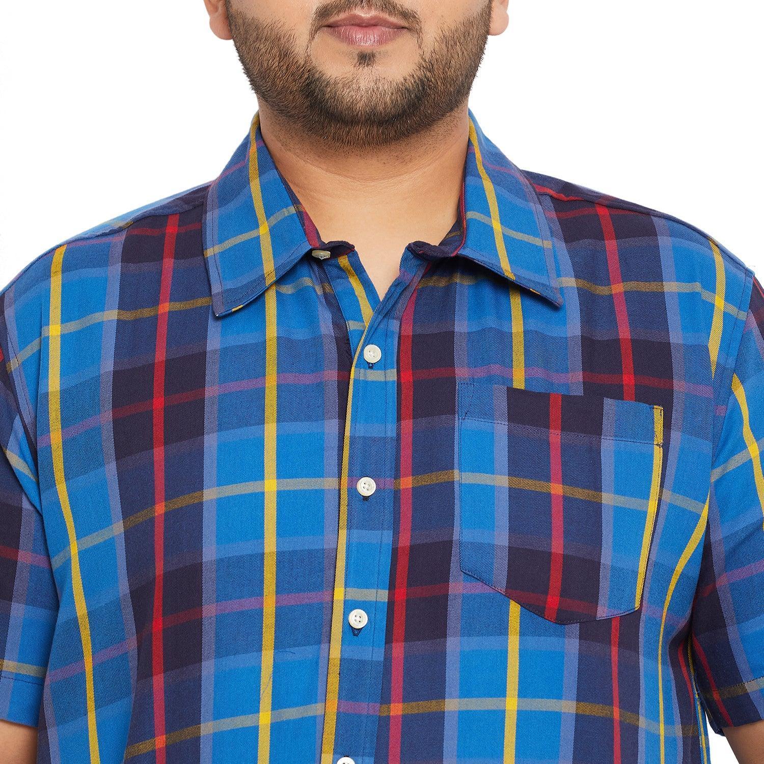 Men Plus Size Cult Check Shirt - Image 3