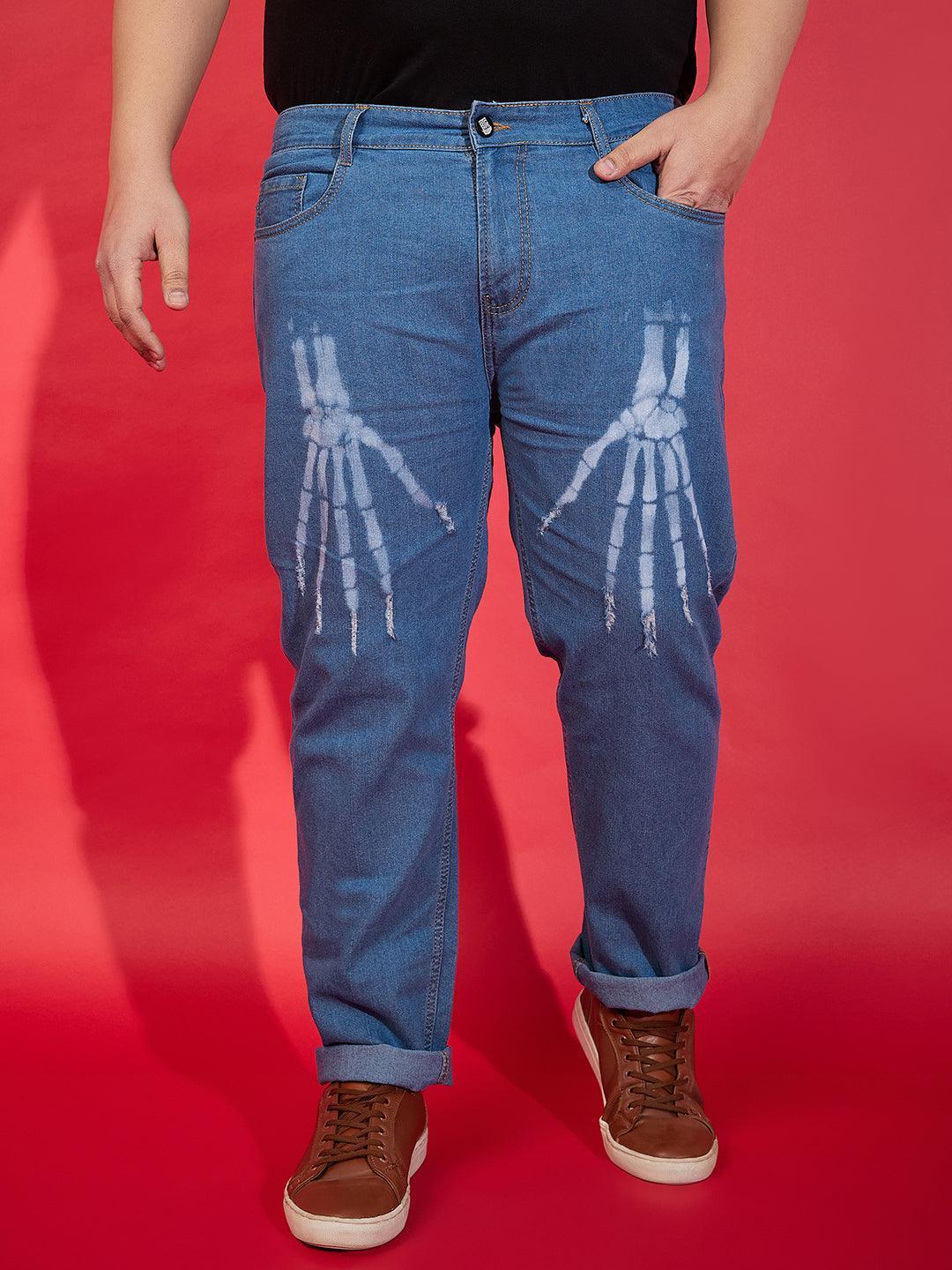 Men Plus Size Cyprus Washed Jeans - Image 2