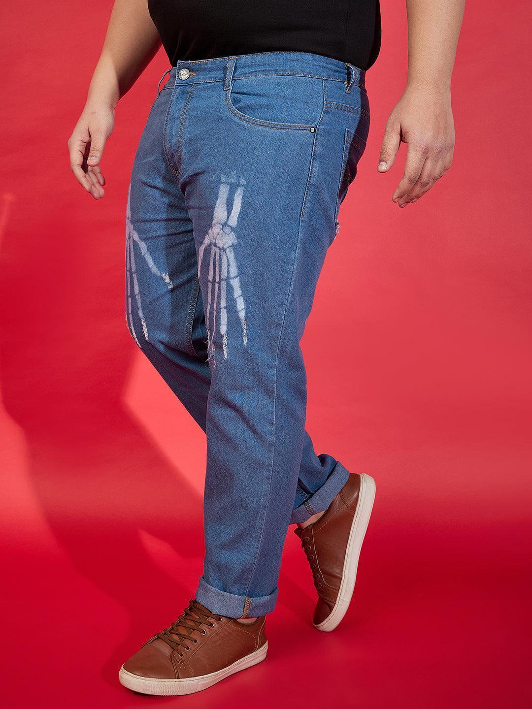 Men Plus Size Cyprus Washed Jeans - Image 3