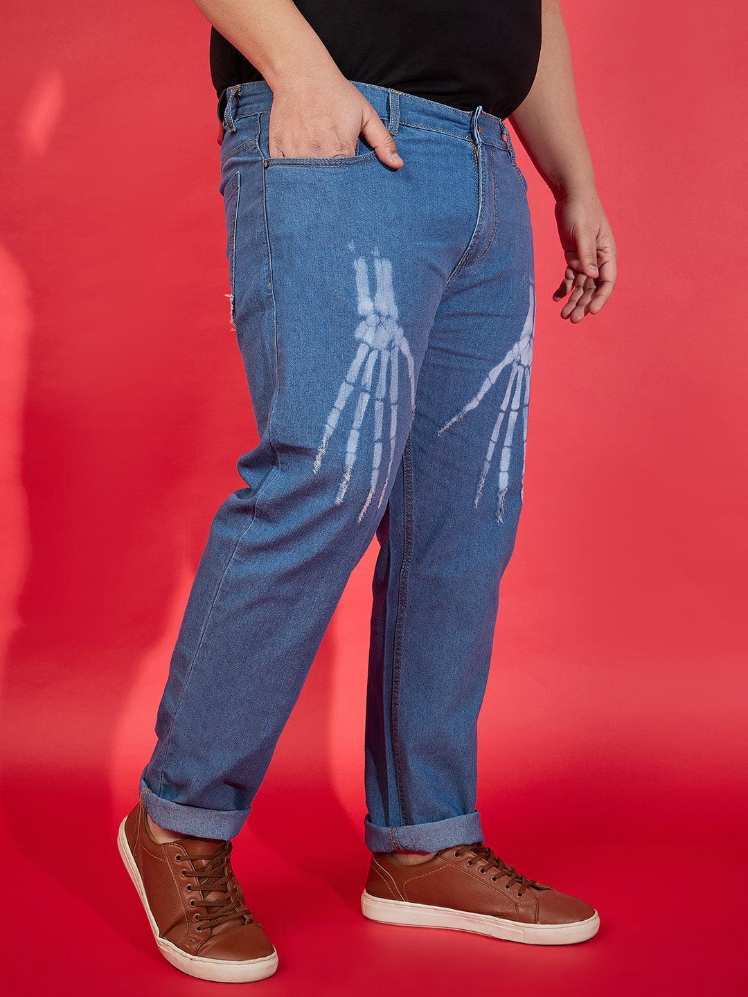 Men Plus Size Cyprus Washed Jeans - Image 4