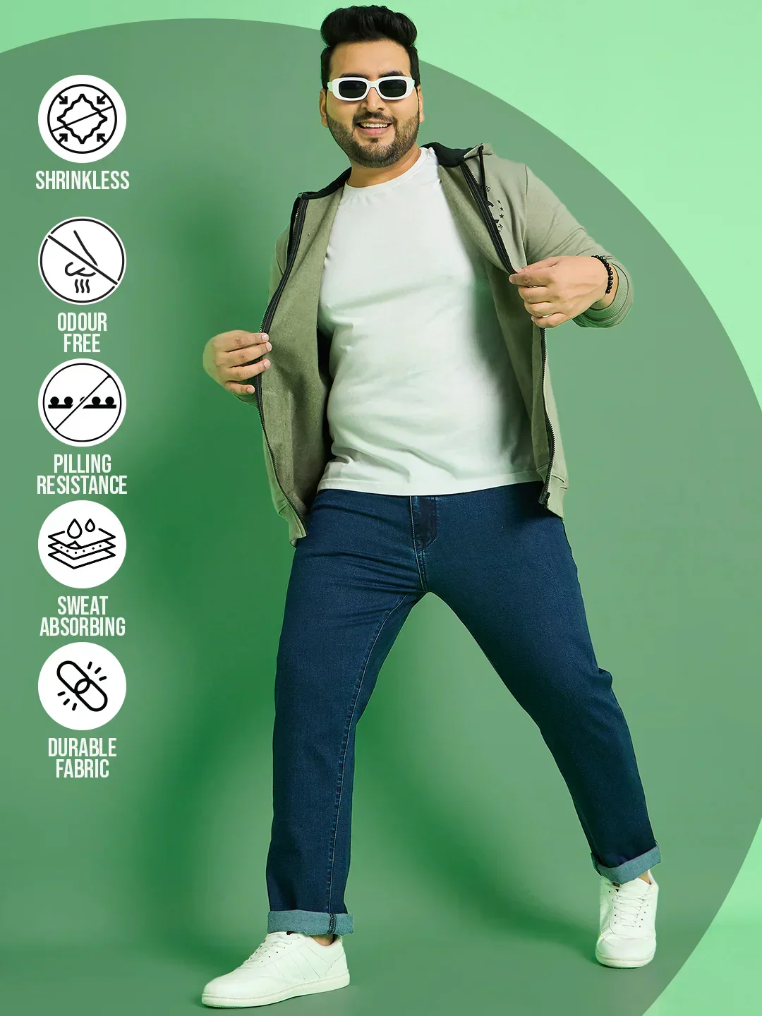 Men Plus Size Jace Solid Jeans - Image 3