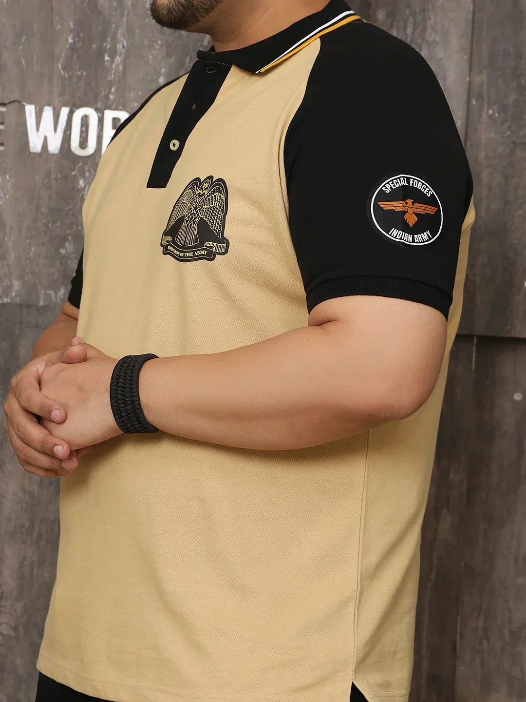 Men Plus Size Dapper Colorblock Multi Polo Tshirt - Image 3