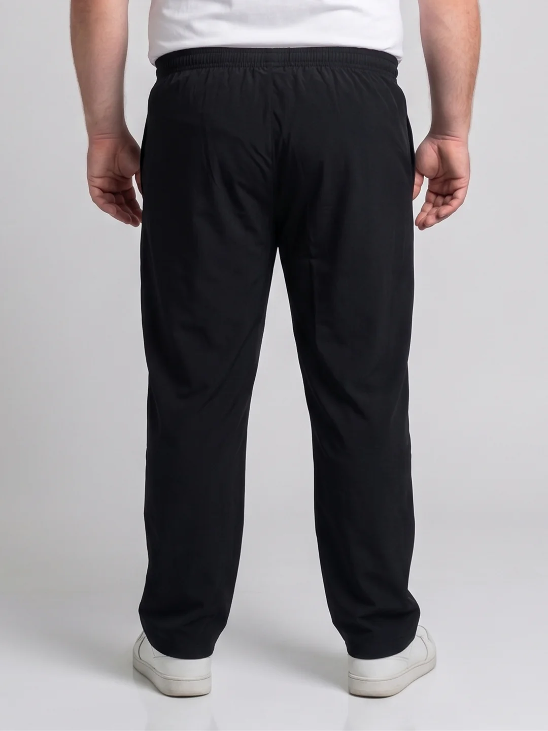 Men Plus Size Dashen Black Solid Trackpants - Image 3