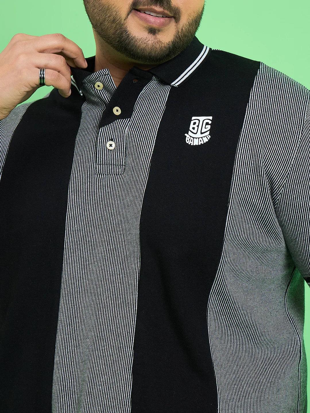 Men Plus Size Derailleur Grey Colorblock Polo Tshirt - Image 6