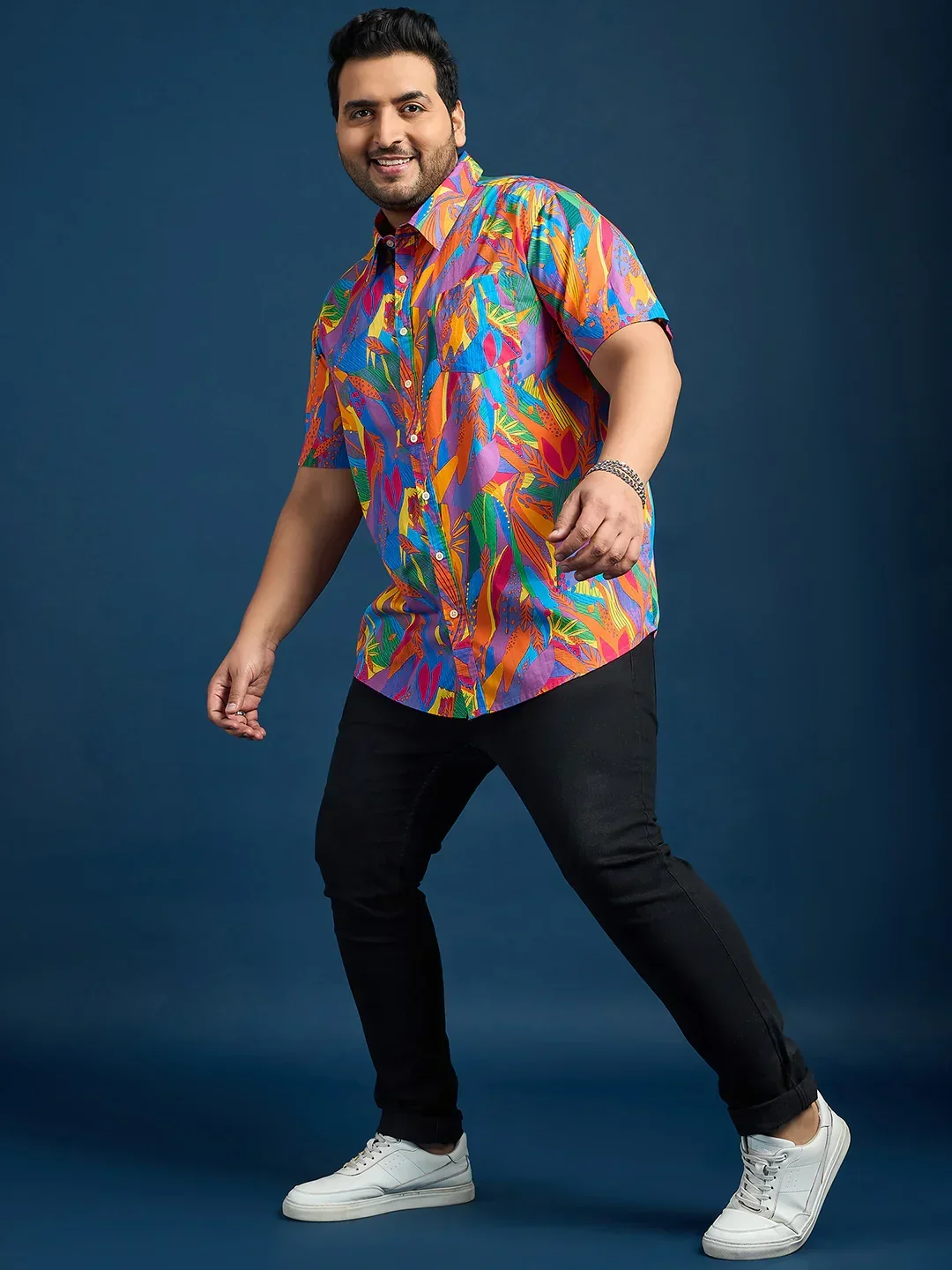 Men Plus Size Dios Self-Design Printed Multi Color Shirt - Image 2