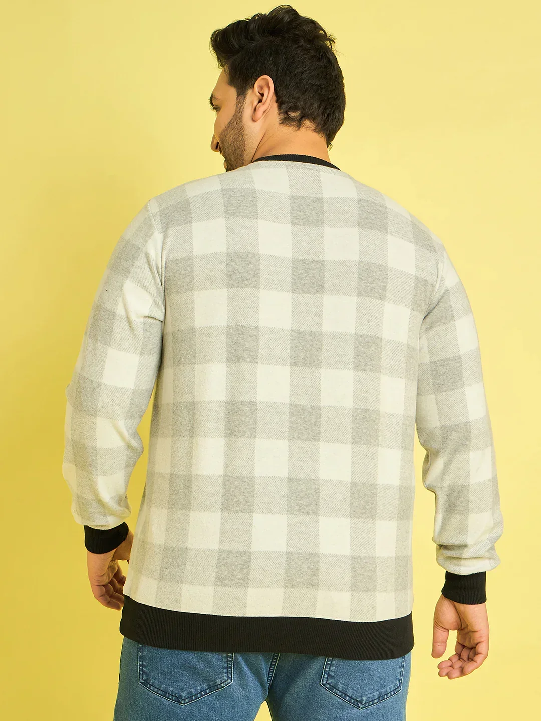 Men Plus Size Dobrovo Checks Sweatshirts - Image 5