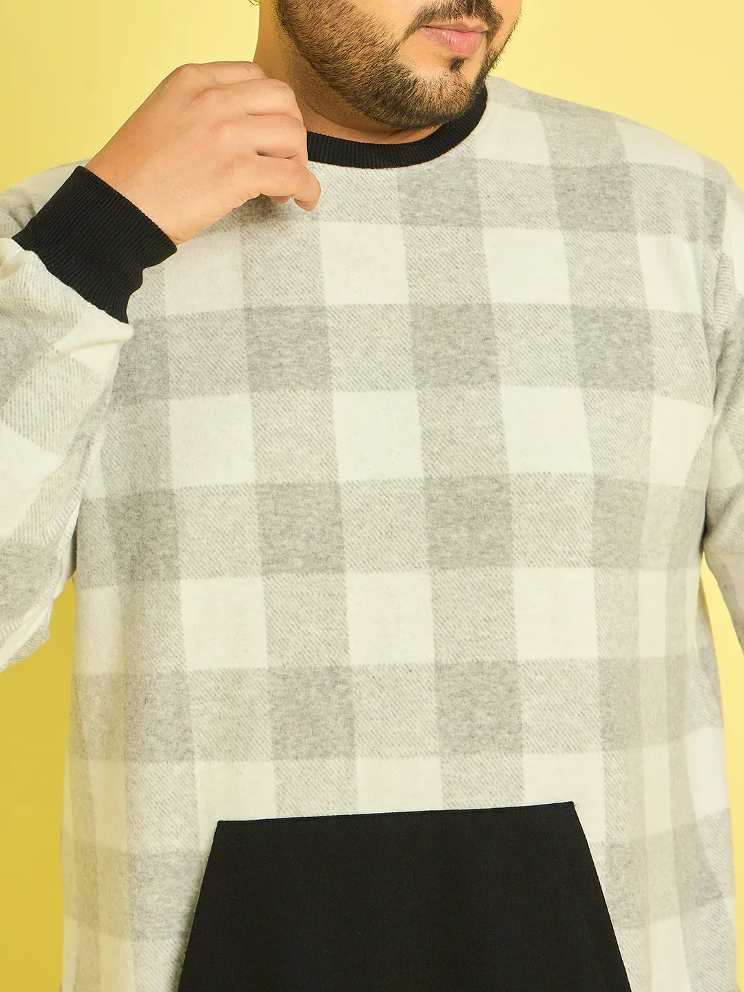 Men Plus Size Dobrovo Checks Sweatshirts - Image 6