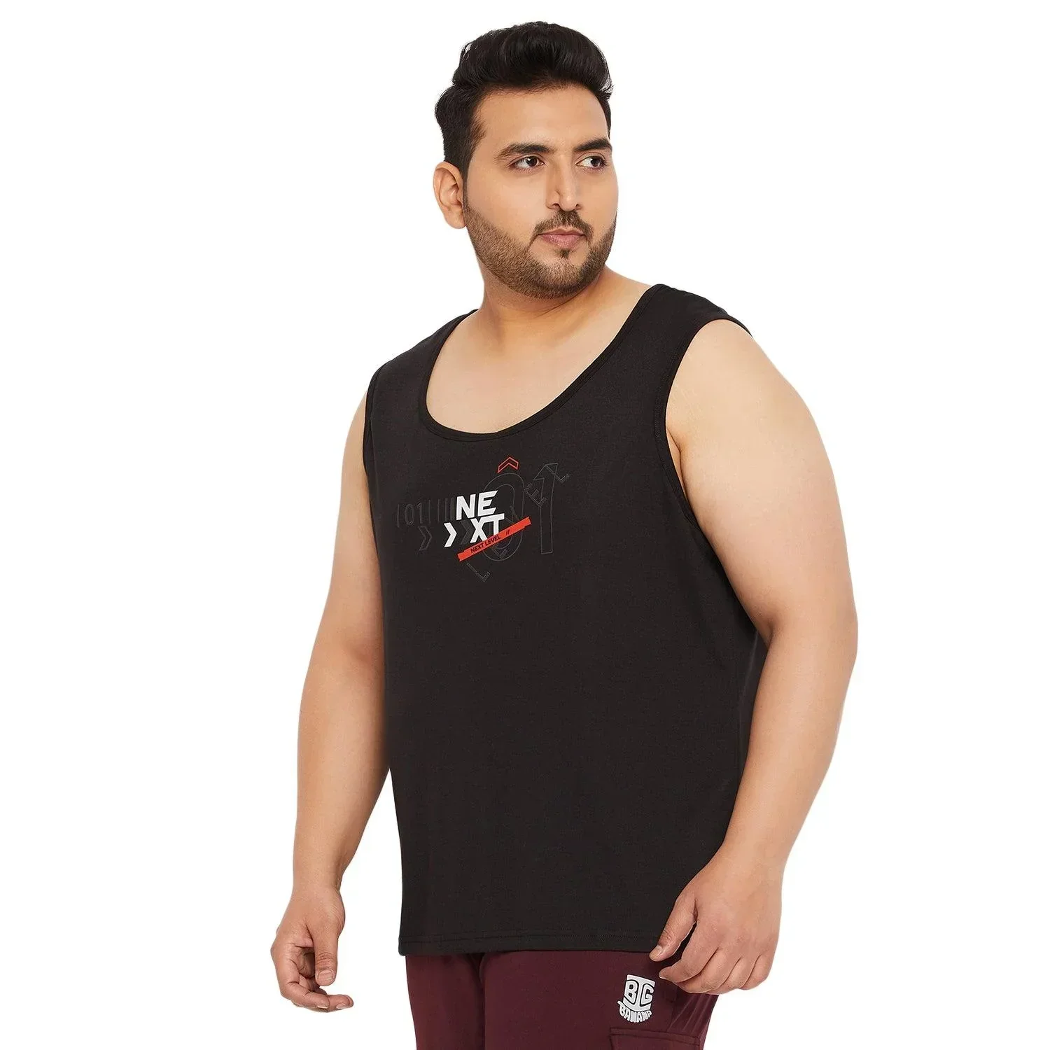 Men Plus Size Dochin Printed Innerwear Vest - Image 3