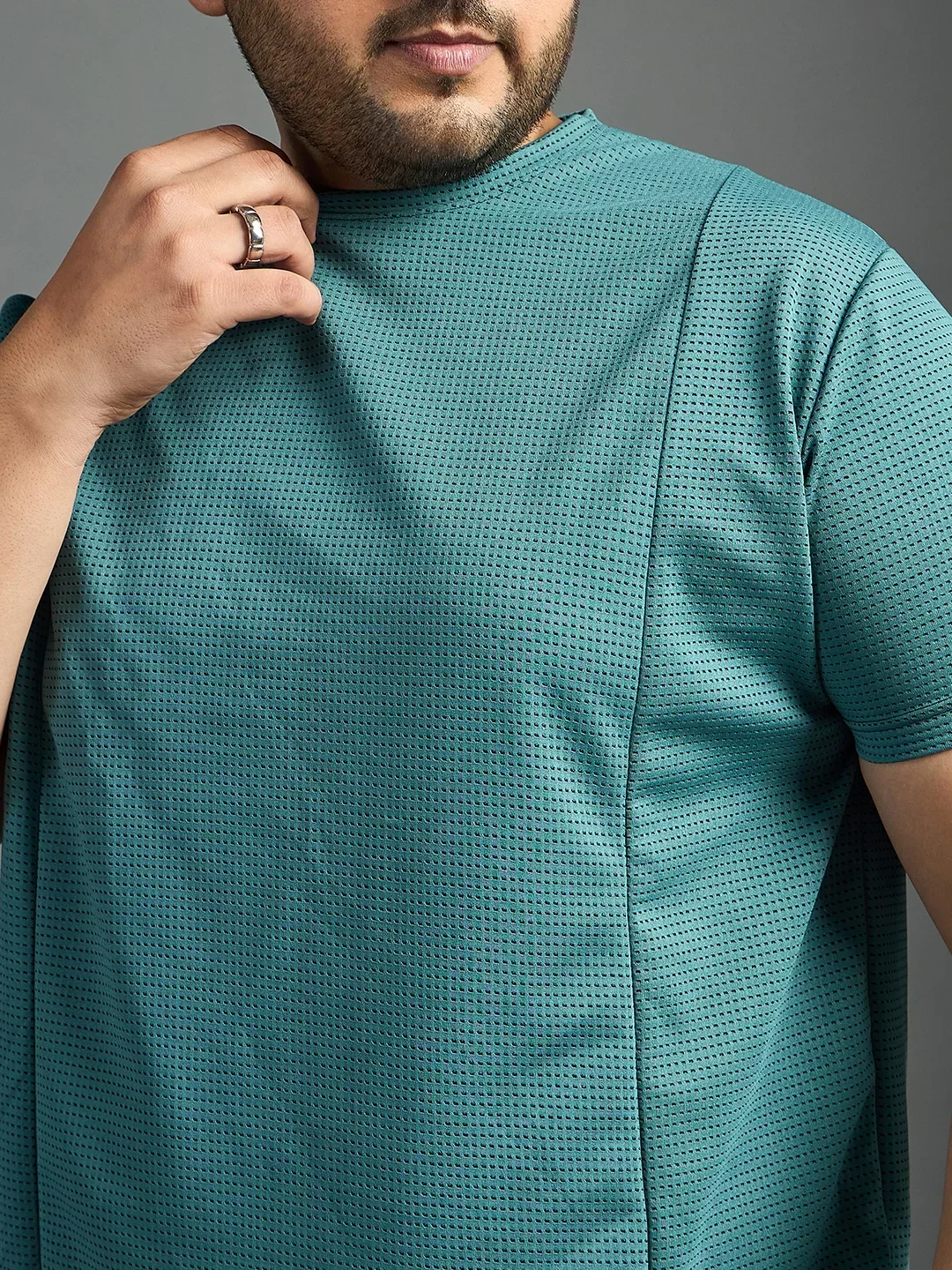 Men Plus Size Doctrine solid  Round Neck Tshirt - Image 7