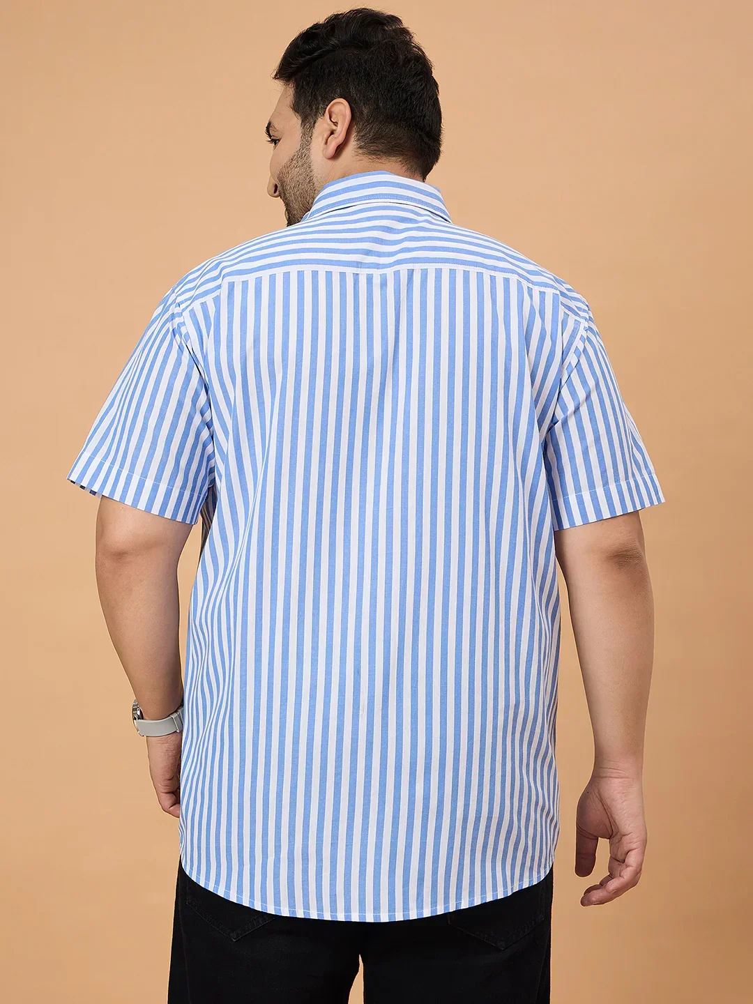 Men Plus Size Dorel Striped Shirt - Image 6