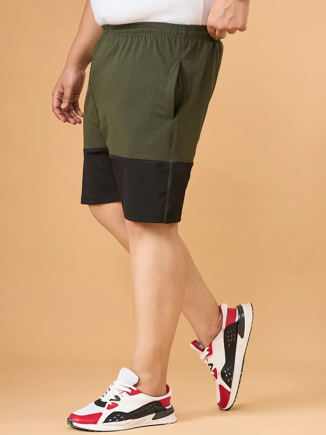 Men Plus Size Drammen Colorblock Shorts - Image 3