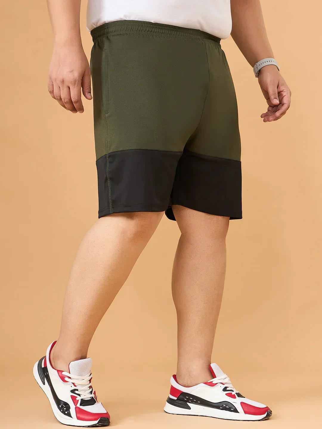 Men Plus Size Drammen Colorblock Shorts - Image 4