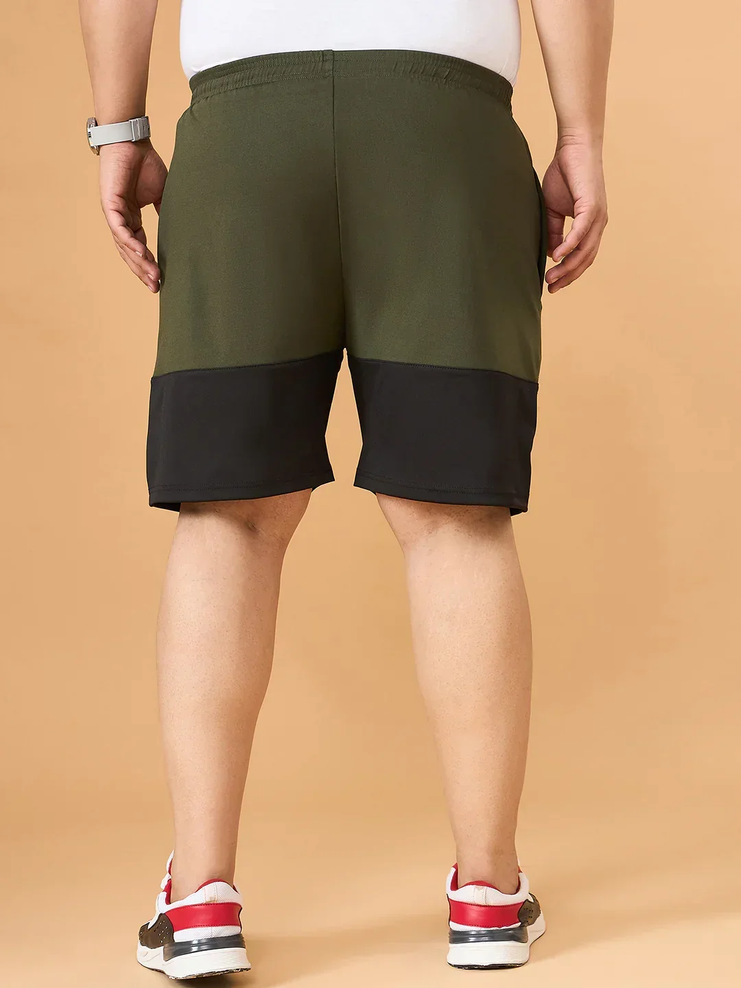 Men Plus Size Drammen Colorblock Shorts - Image 5