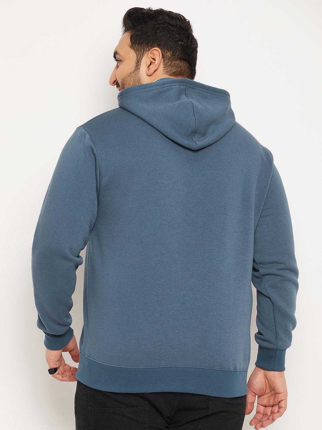 Men Plus Size Drape Solid Sweatshirt - Image 5