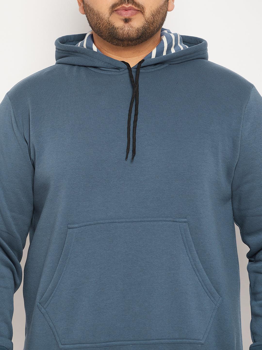 Men Plus Size Drape Solid Sweatshirt - Image 6