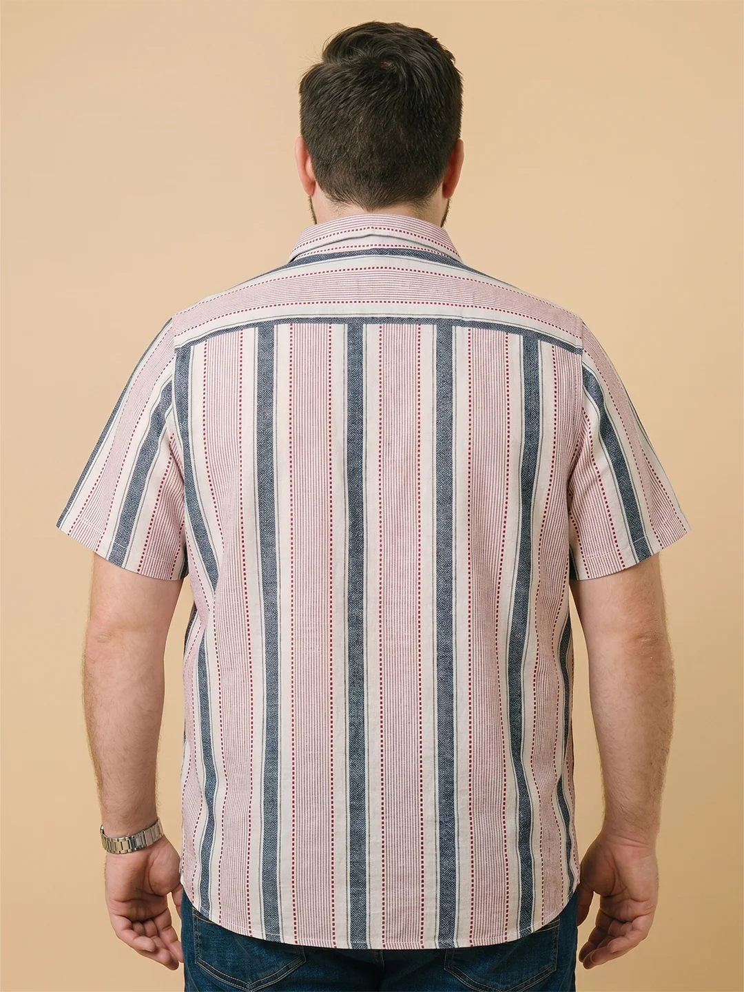 Men Plus Size Drayzen Multi Textured Shirts - Image 3