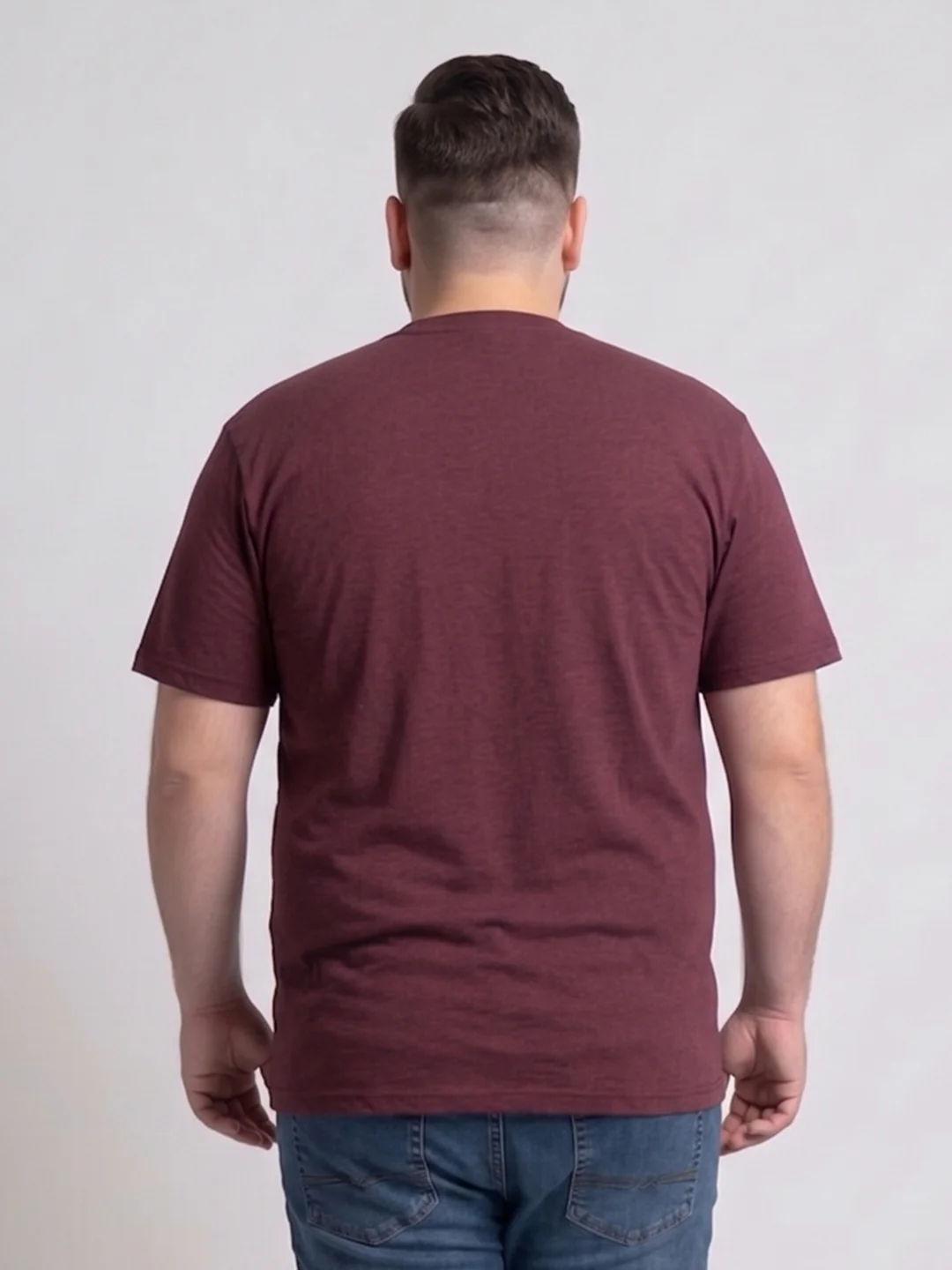 Men Plus Size Dreampaws Maroon Printed Round Neck - Image 3