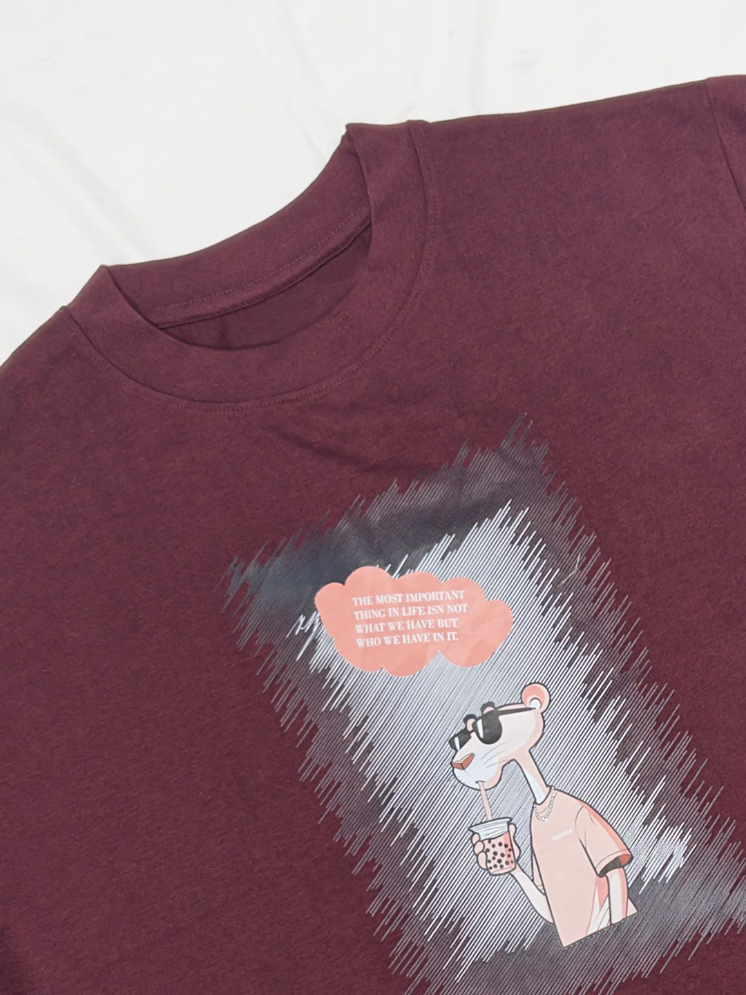 Men Plus Size Dreampaws Maroon Printed Round Neck - Image 5