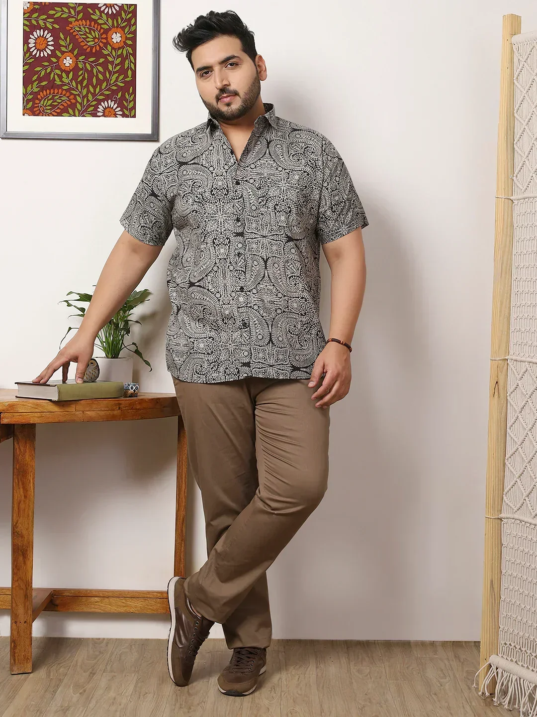 Men Plus Size Drifth Multicolor Printed Shirt