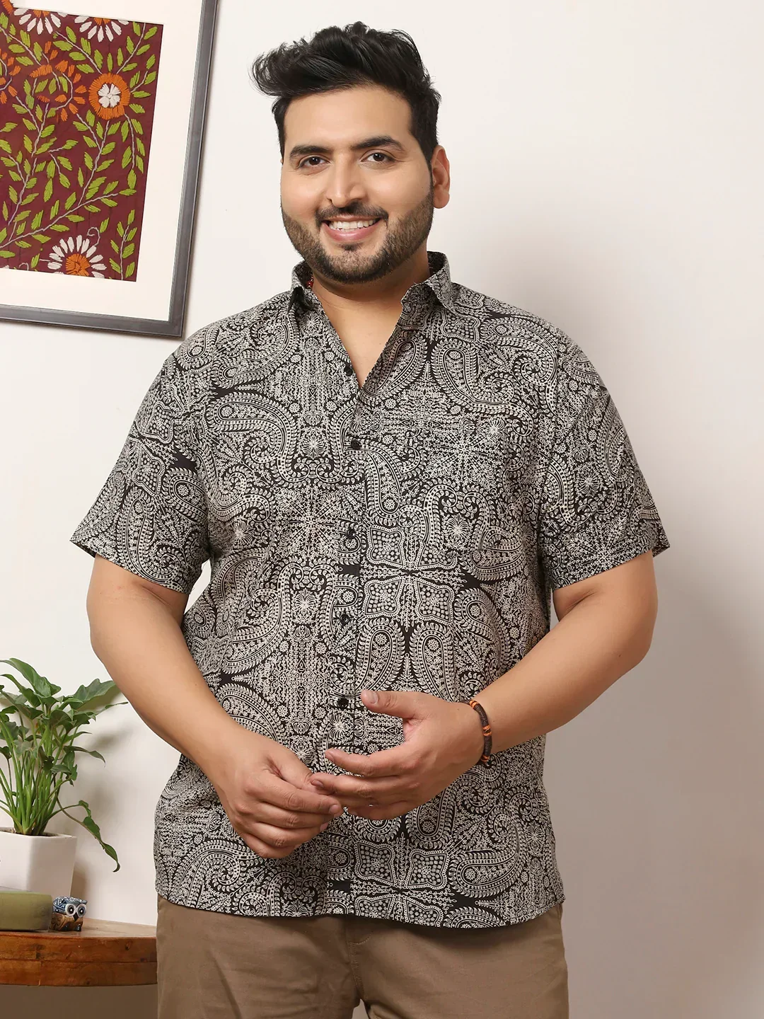 Men Plus Size Drifth Multicolor Printed Shirt - Image 2