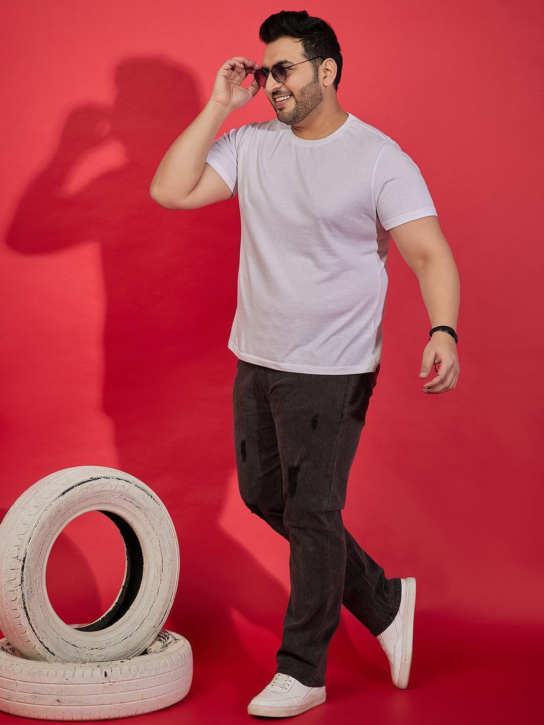 Men Plus Size Drumstick Washed Jeans - Image 2