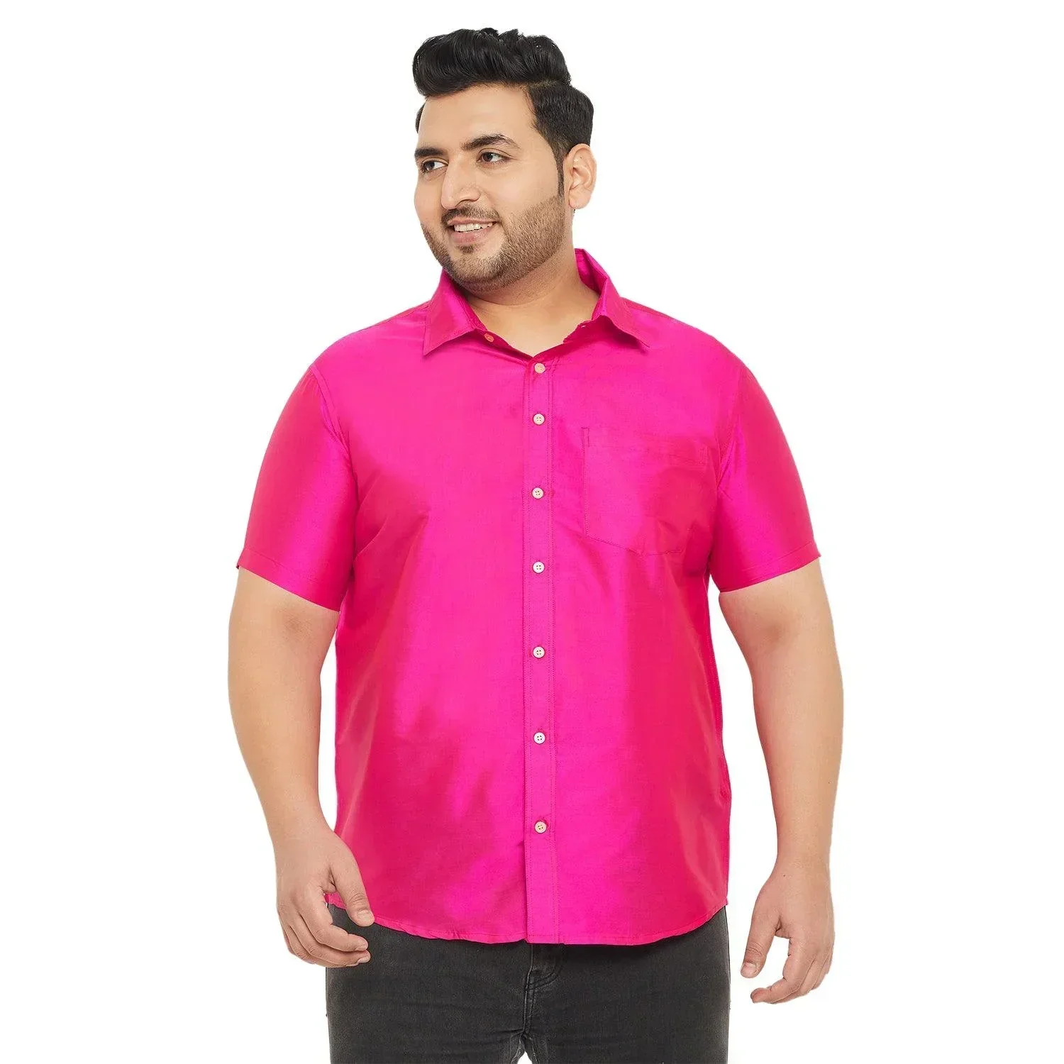 Men Plus Size Dura-P Solid Shirt
