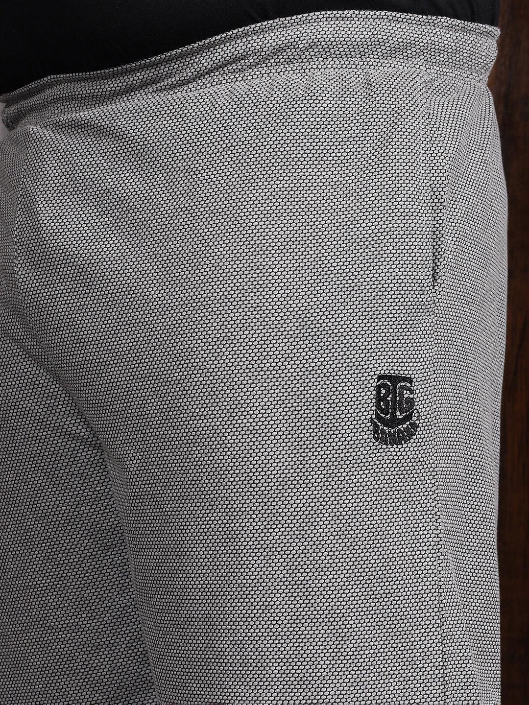 Men Plus Size Bumble-Grey Self Design Shorts - Image 6