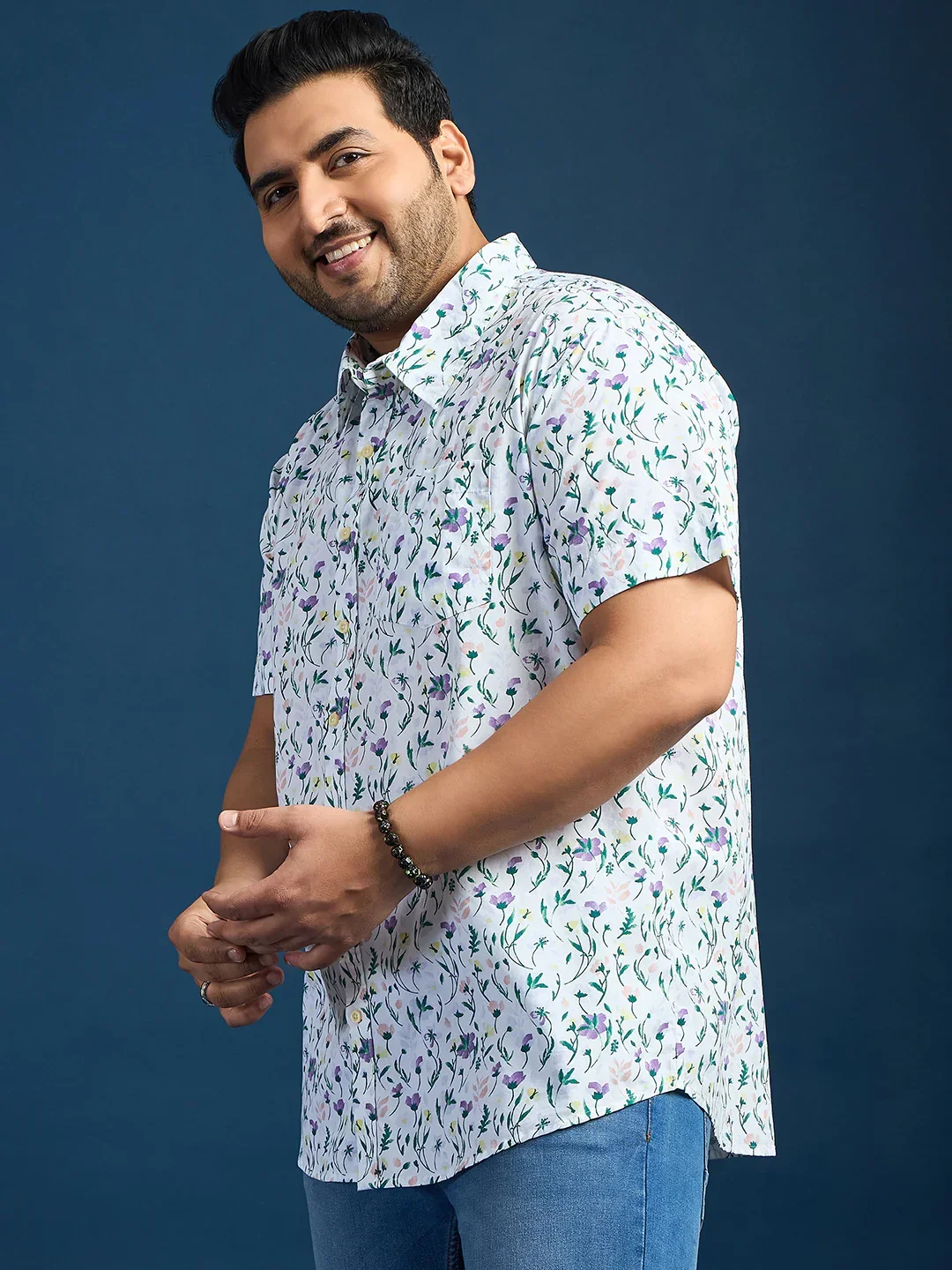 Men Plus Size Elkeen Printed Multicolor Shirt - Image 3